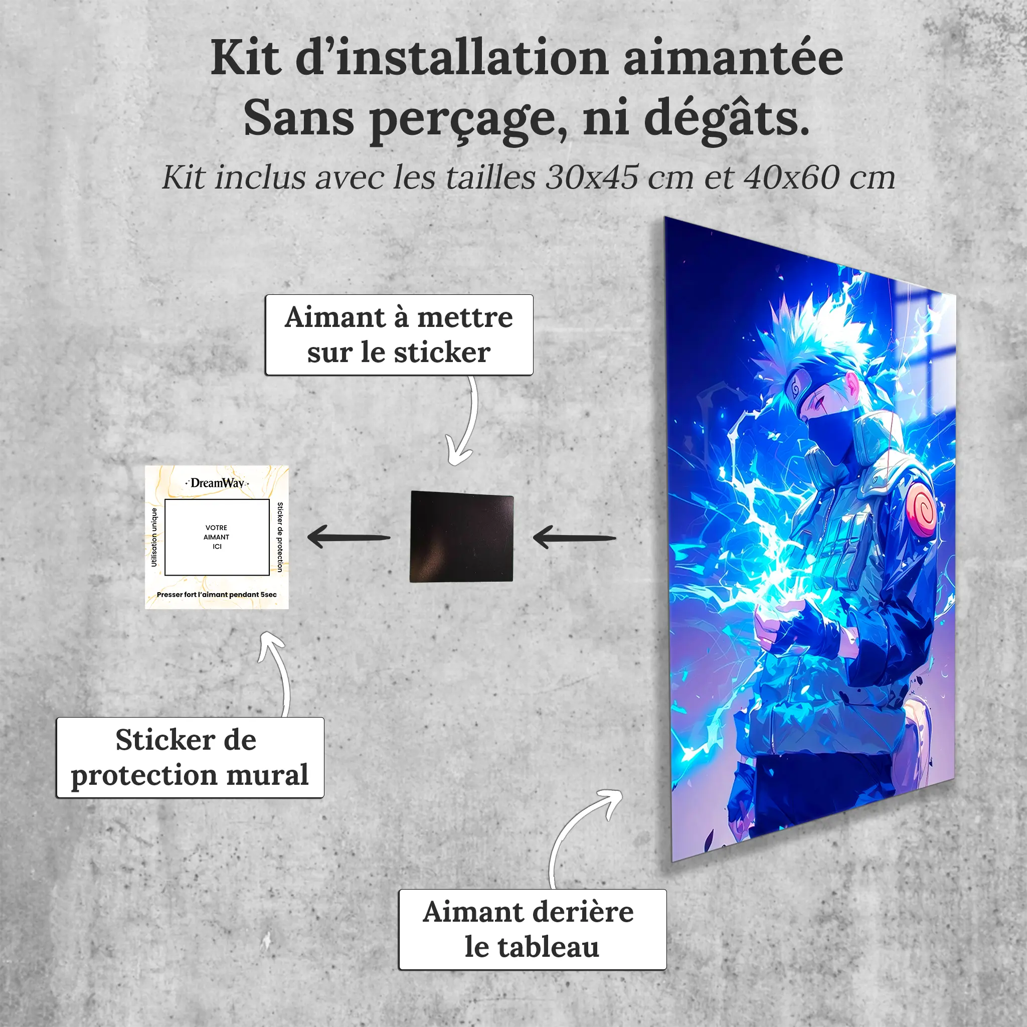 tableau-kakashi-protrait-avec-installation-aimantee | DreamWay