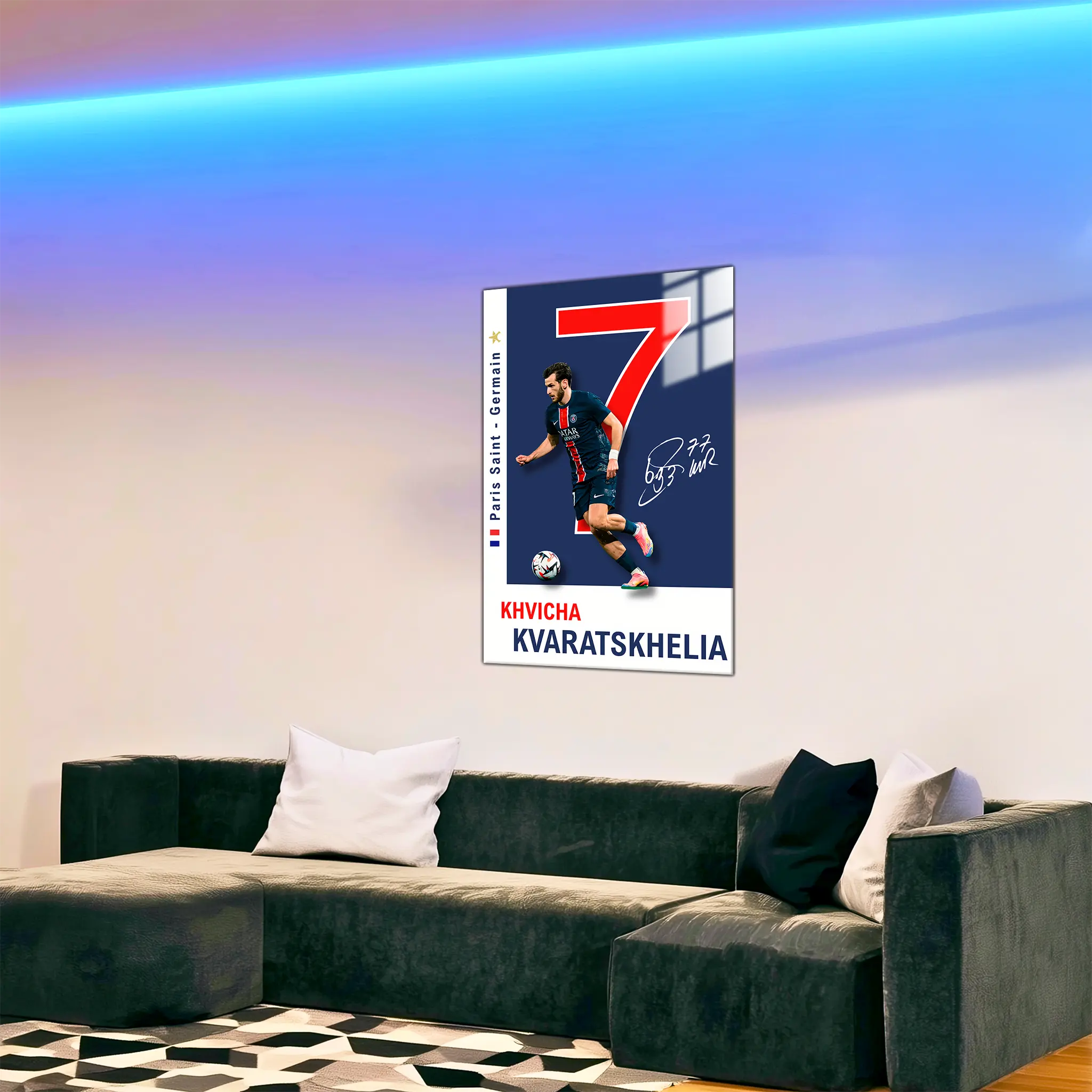 tableau-khvicha-psg-dans-le-salon | DreamWay