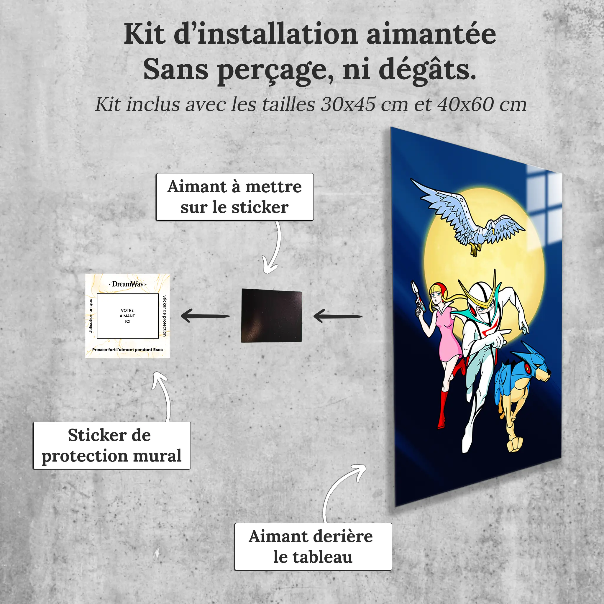 Tableau Kyashan Les Héros
