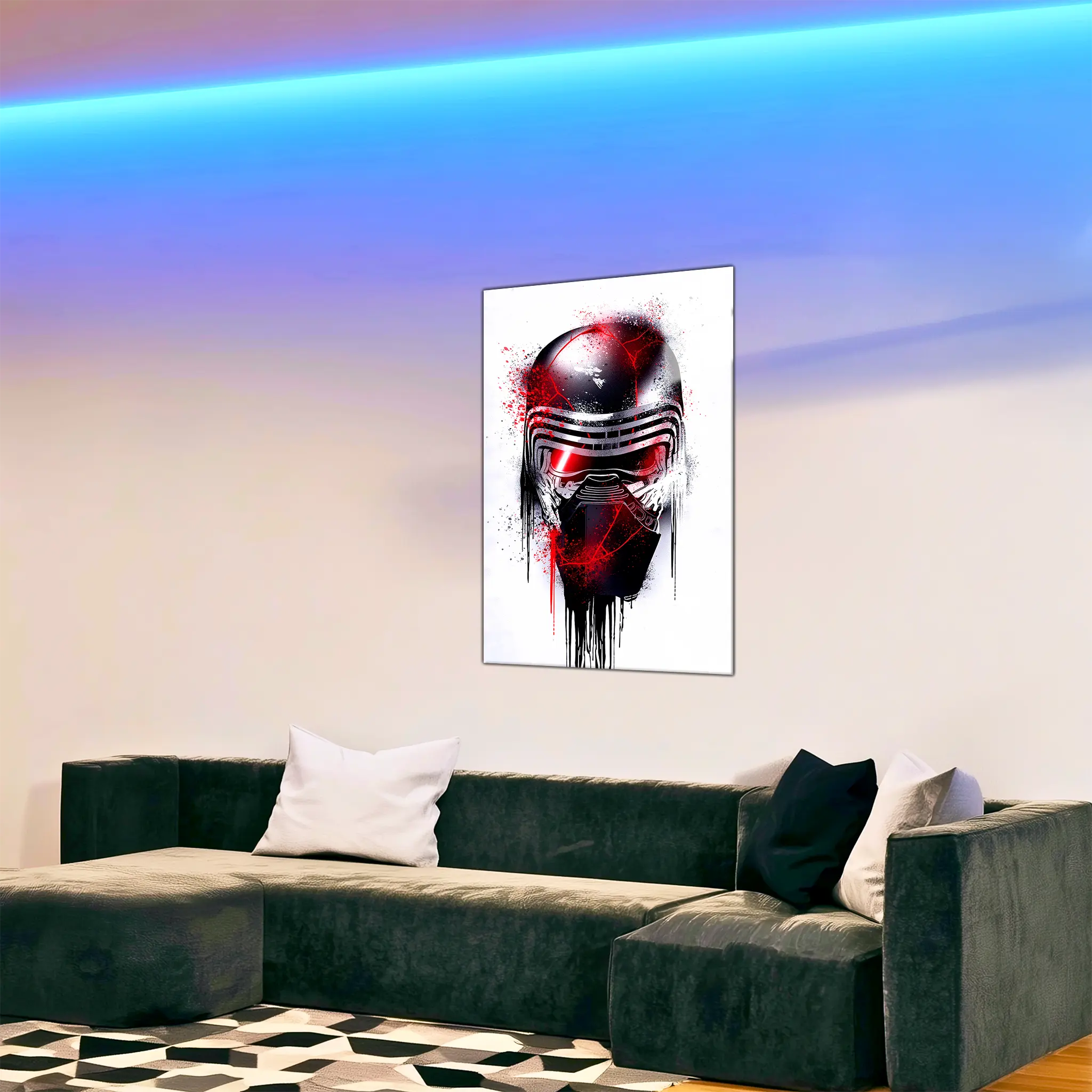 tableau-kylo-ren-casque-dans-le-salon | DreamWay