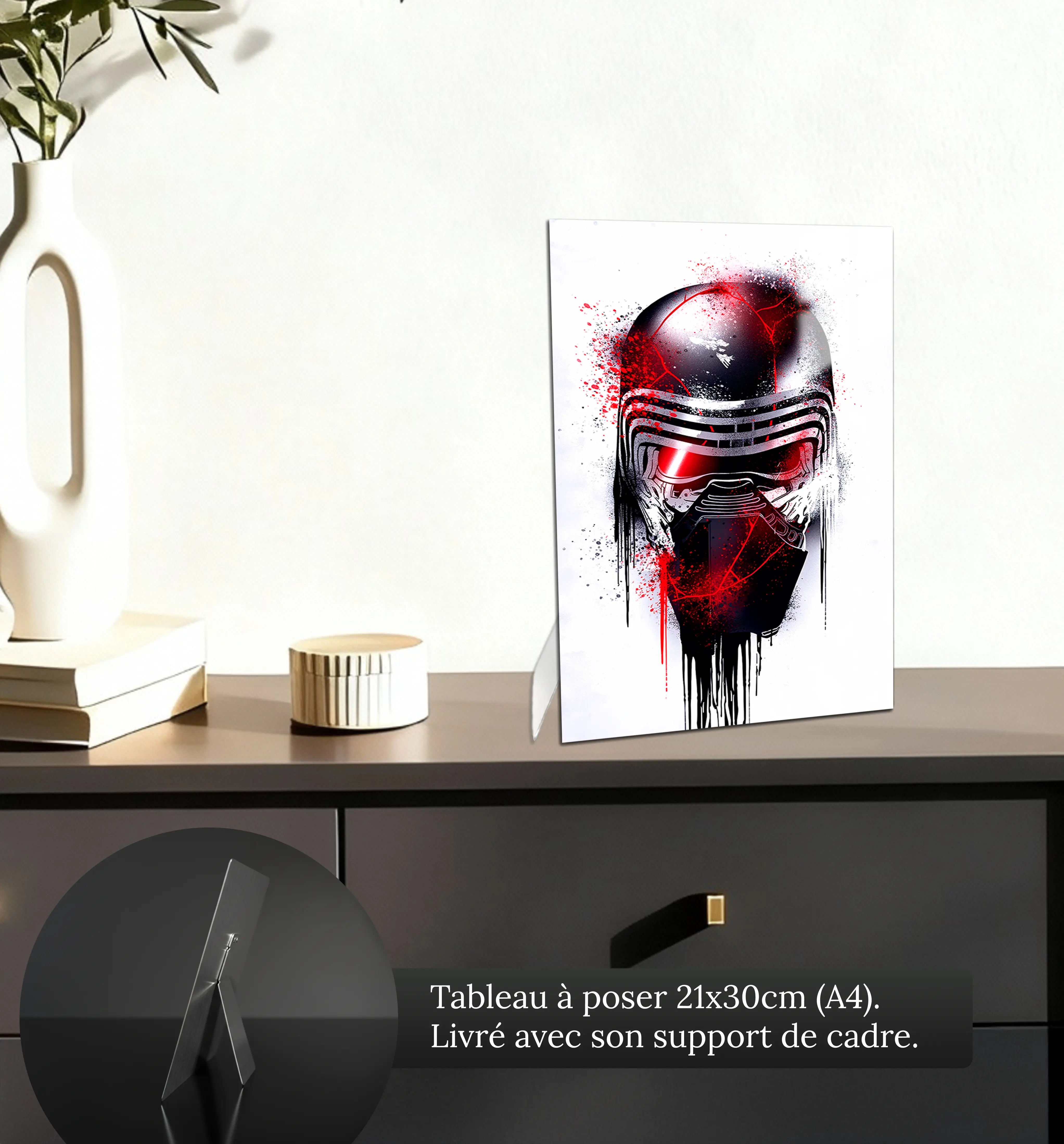 tableau-kylo-ren-casque-petit-format-a-poser-sur-meuble | DreamWay