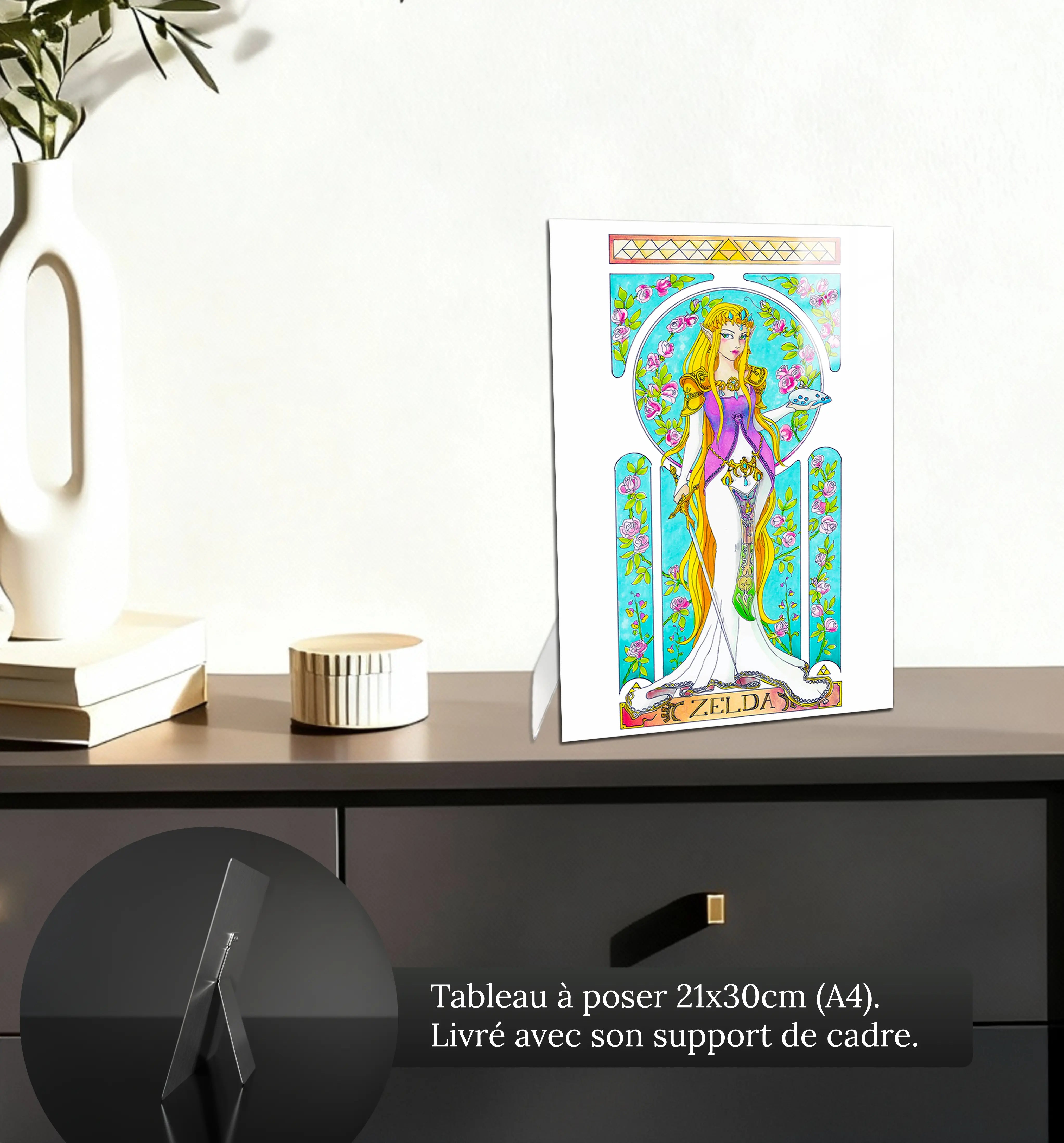 tableau-la-princesse-zelda-petit-format-a-poser-sur-meuble | DreamWay