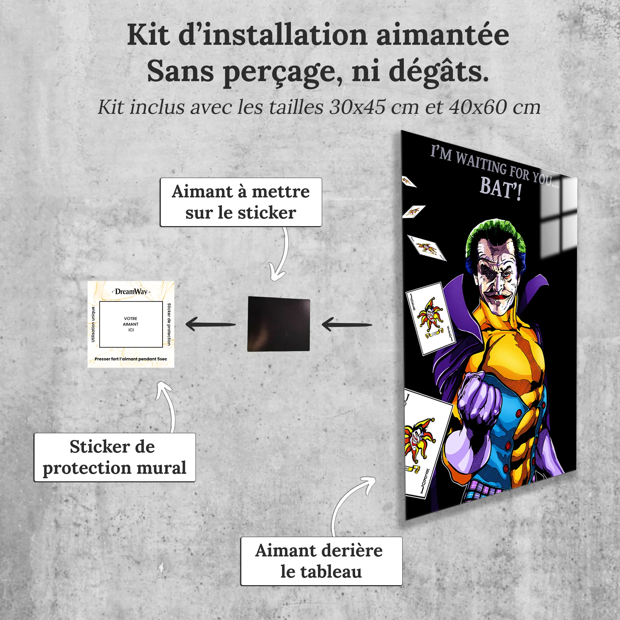 tableau-le-joker-avec-installation-aimantee | DreamWay