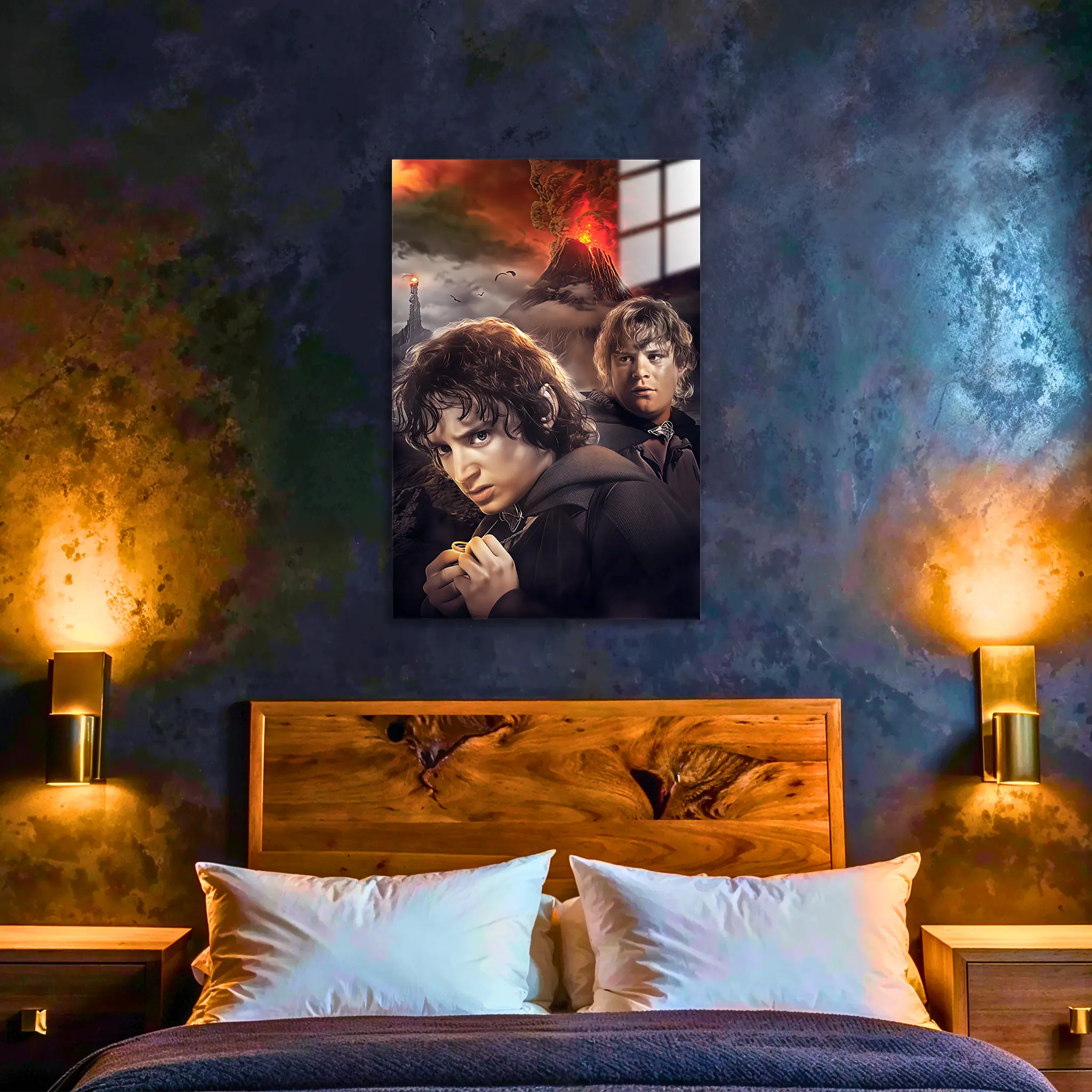 tableau-le-seigneur-des-anneaux-Frodon-et-sam-dans-la-chambre | DreamWay