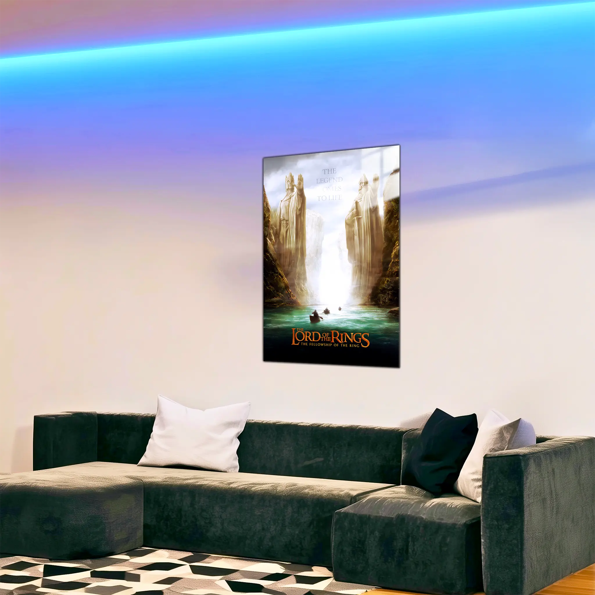 tableau-le-seigneur-des-anneaux-La-Communaute-de-l-anneau-dans-le-salon | DreamWay
