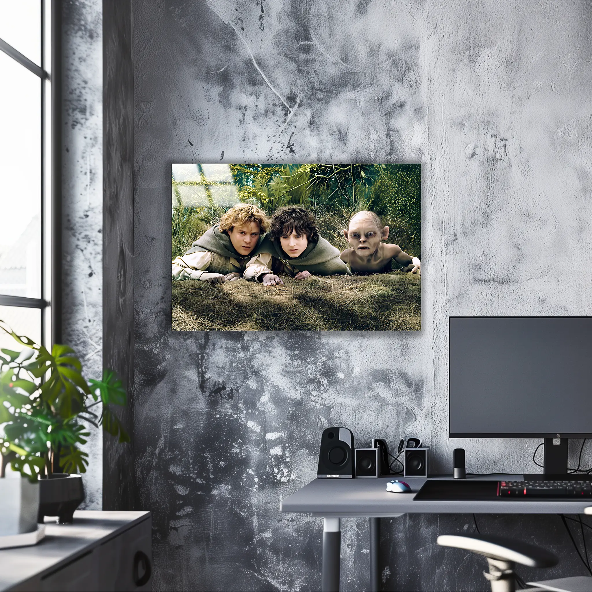 tableau-le-seigneur-des-anneaux-frodon-et-gollum-et-sam | DreamWay