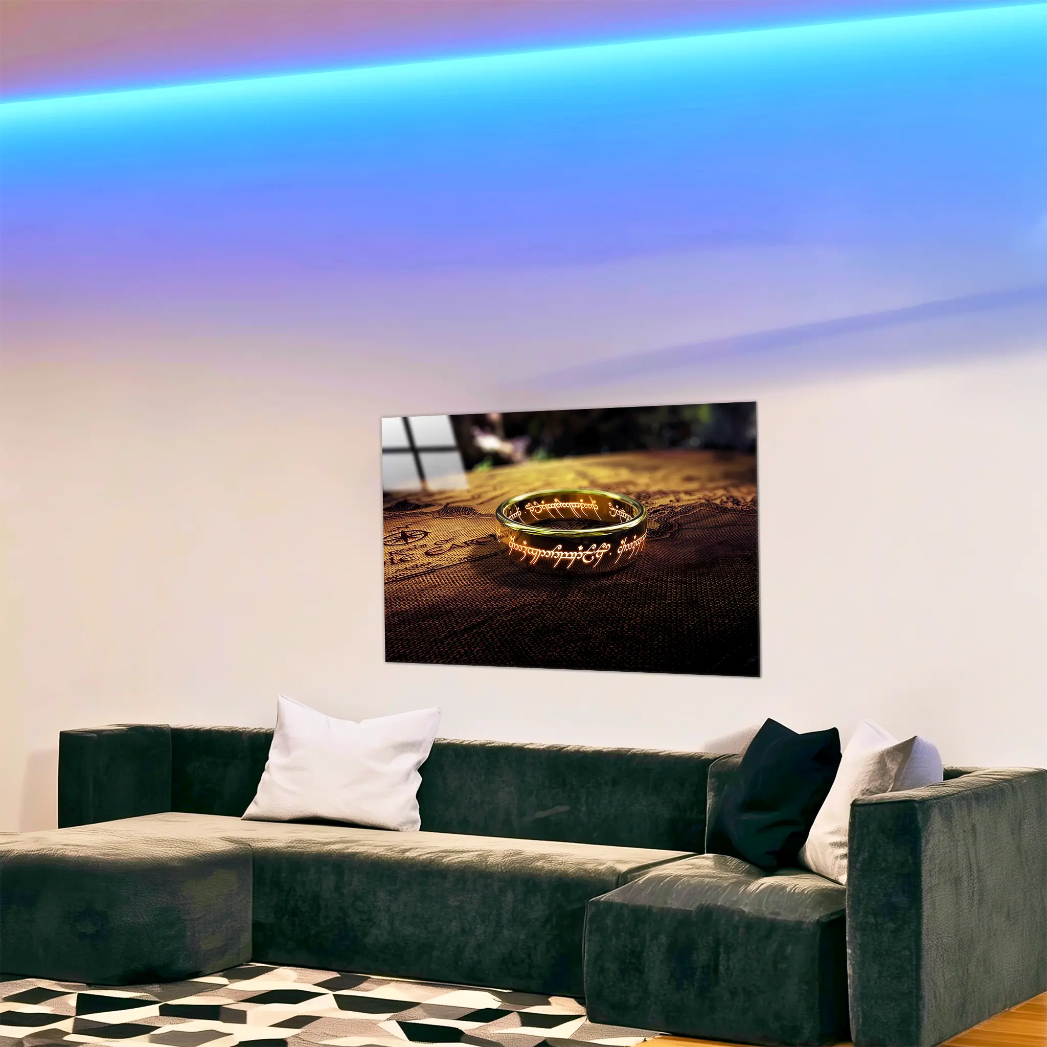 tableau-le-seigneur-des-anneaux-l-anneau-unique-dans-le-salon | DreamWay