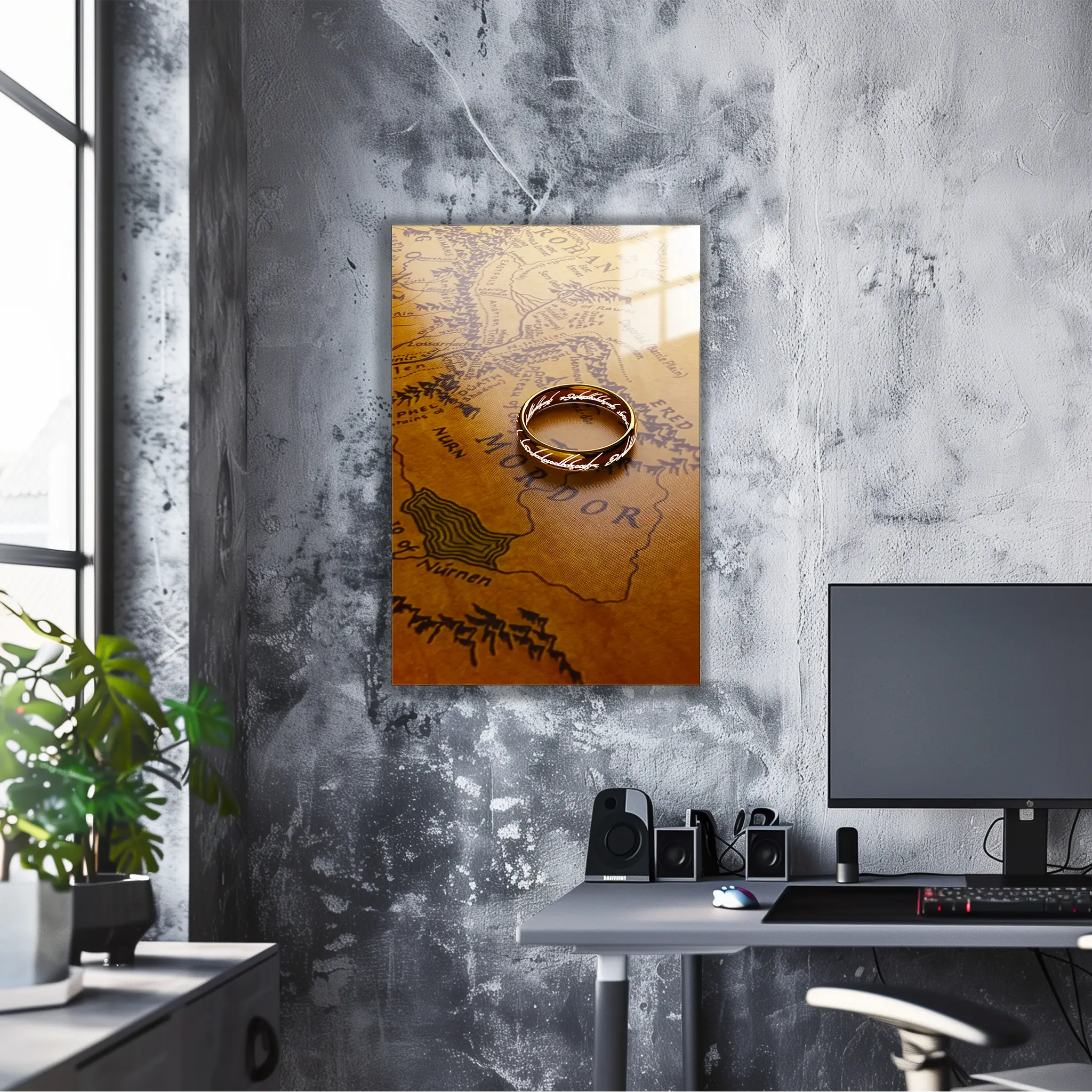 tableau-le-seigneur-des-anneaux-la-carte-et-l-anneau | DreamWay