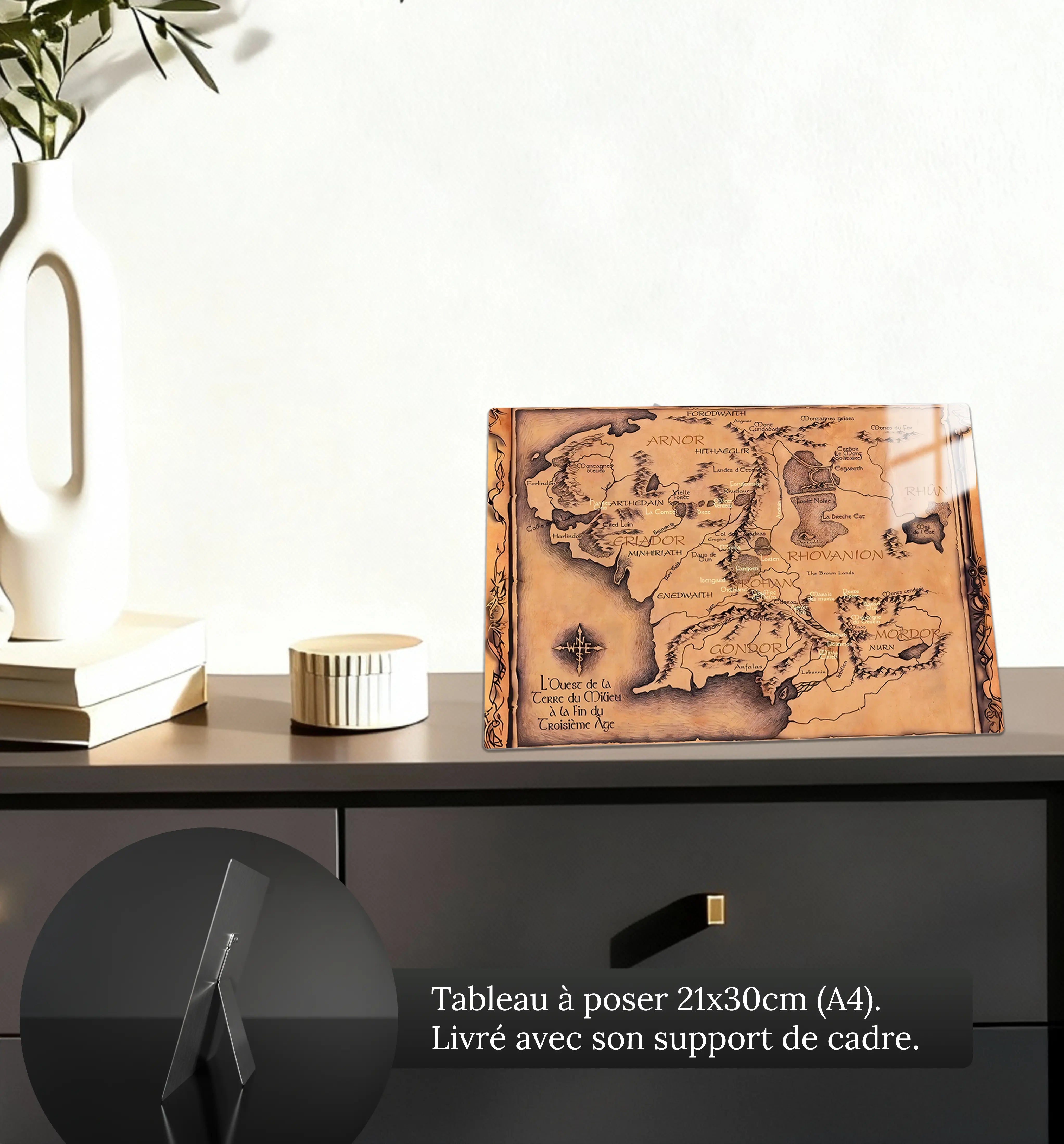 tableau-le-seigneur-des-anneaux-la-carte-petit-format-a-poser-sur-meuble | DreamWay