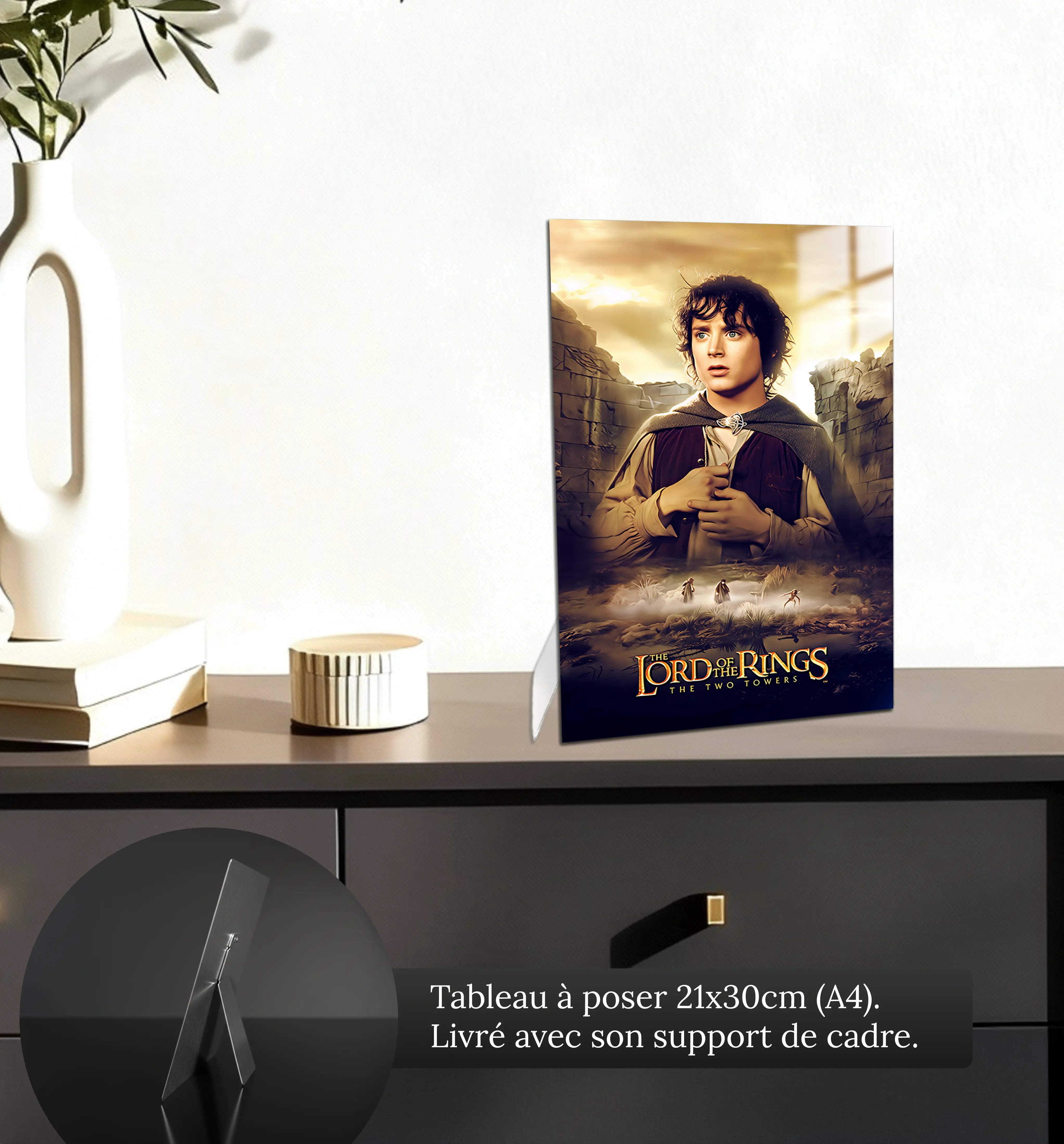 tableau-le-seigneur-des-anneaux-les-deux-tours-petit-format-a-poser-sur-meuble | DreamWay