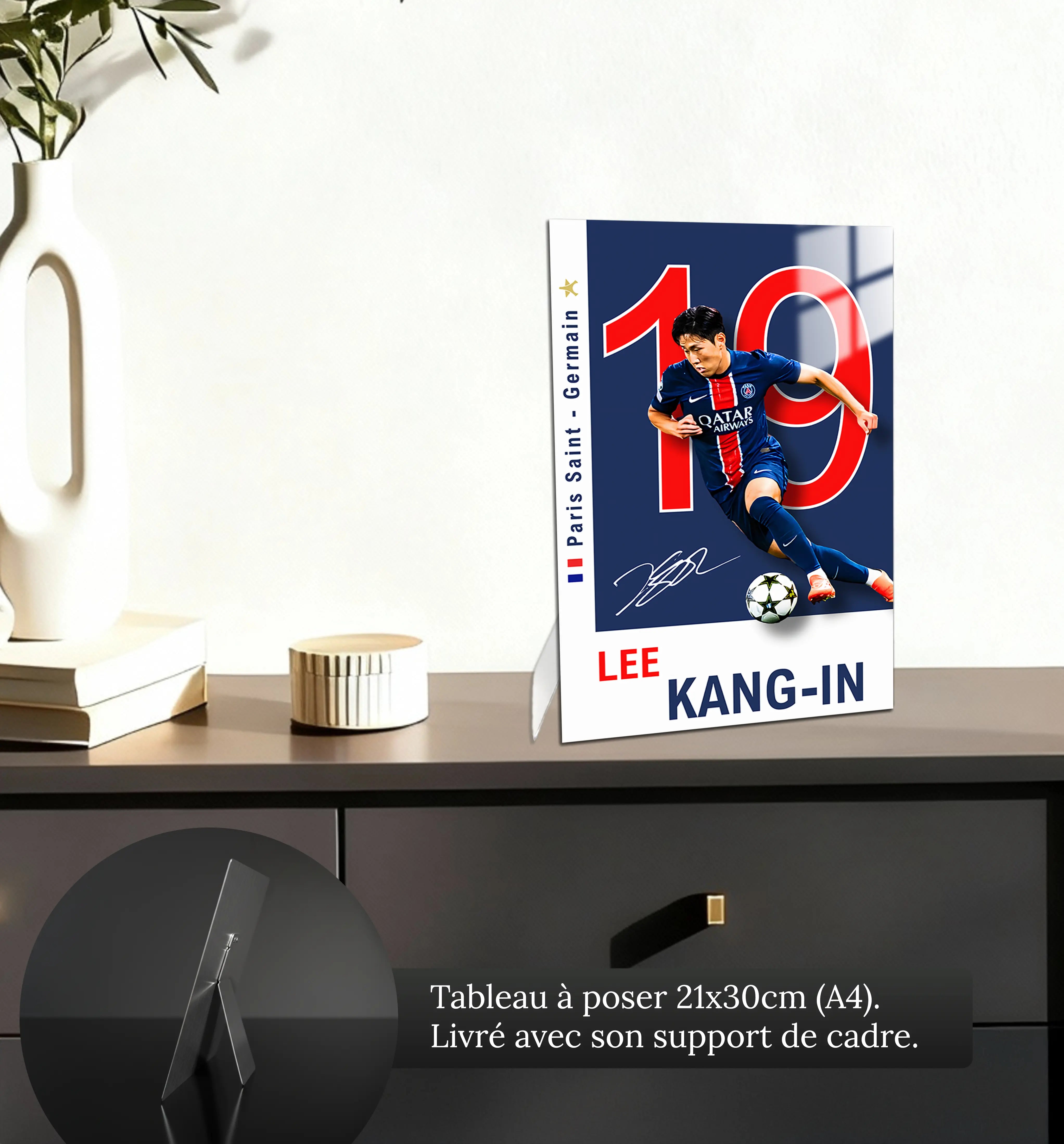 tableau-lee-kang-in-psg-petit-format-a-poser-sur-meuble | DreamWay