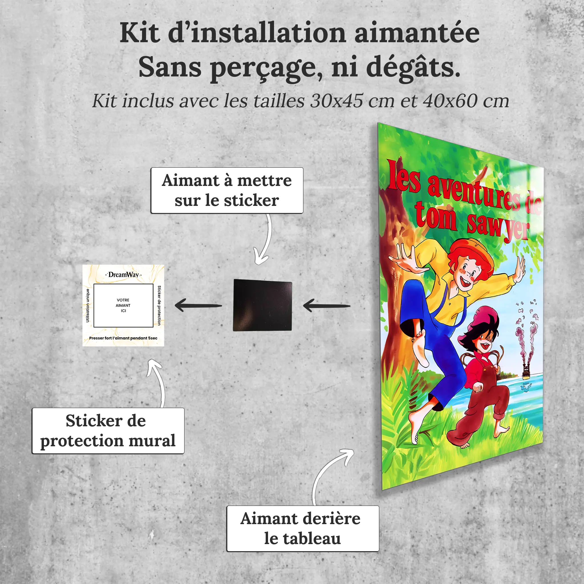 tableau-les-aventures-de-tom-sawyer-avec-installation-aimantee | DreamWay
