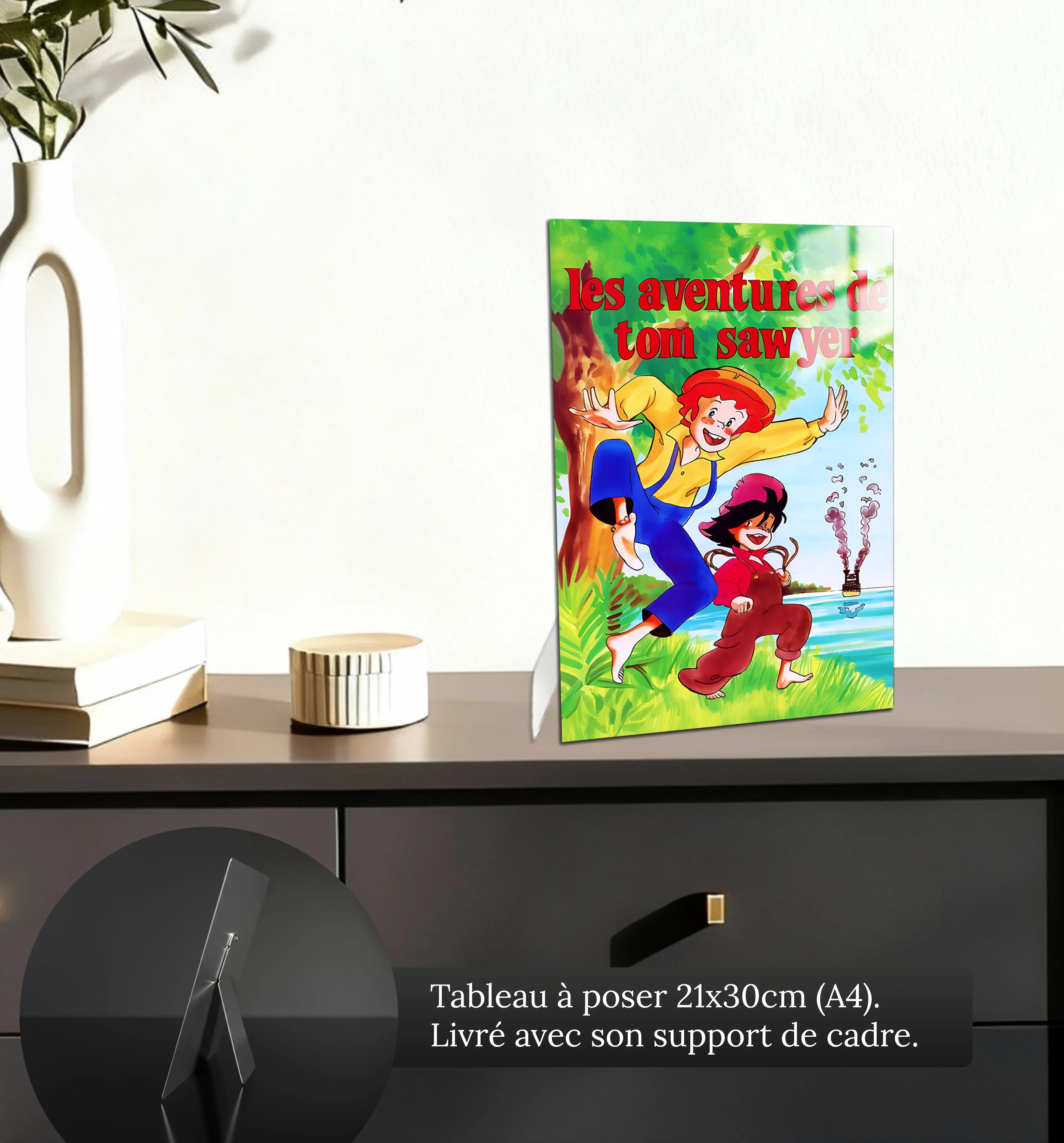 tableau-les-aventures-de-tom-sawyer-petit-format-a-poser-sur-meuble | DreamWay