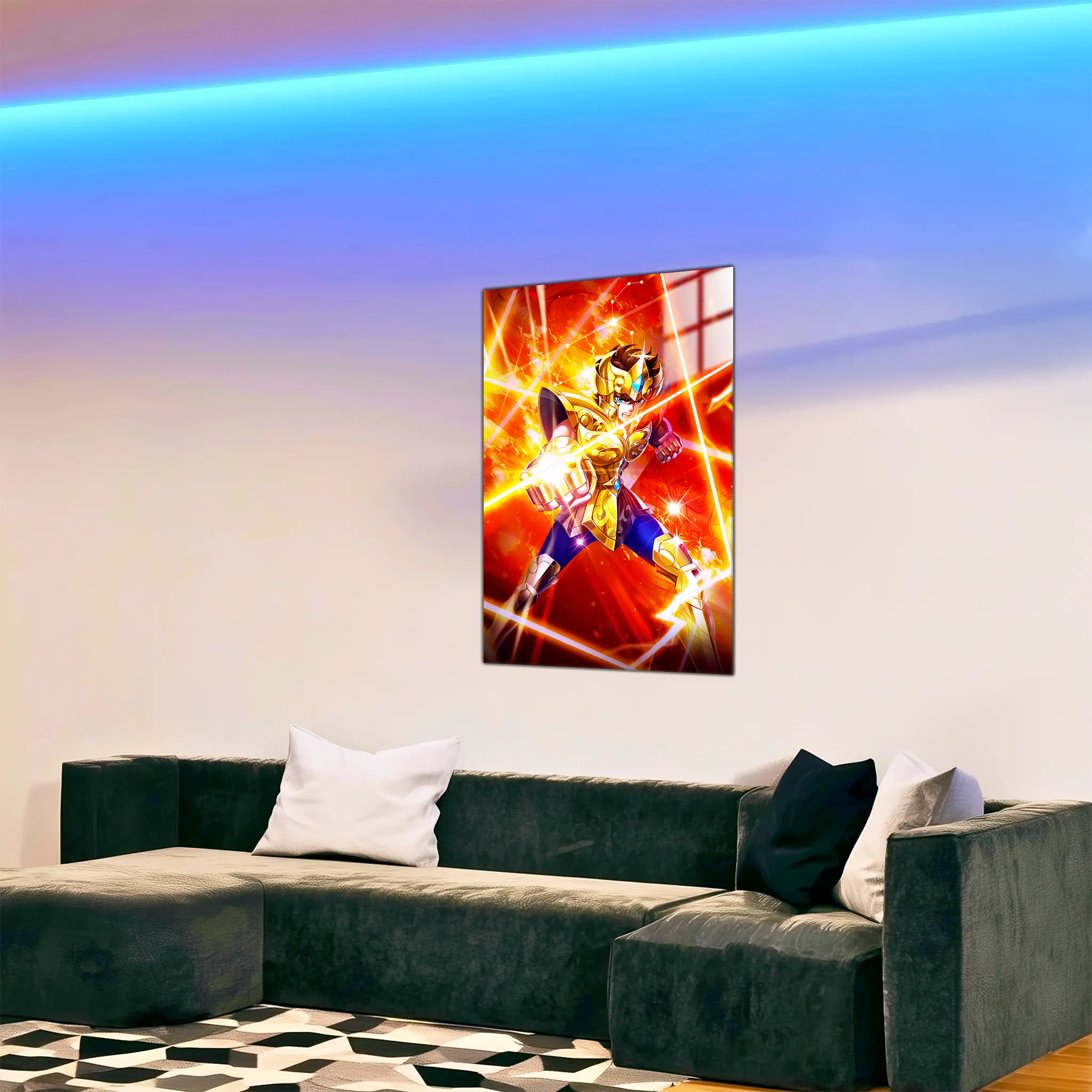 tableau-les-chevaliers-du-zodiaque-aiolia-du-lion-dans-le-salon | DreamWay