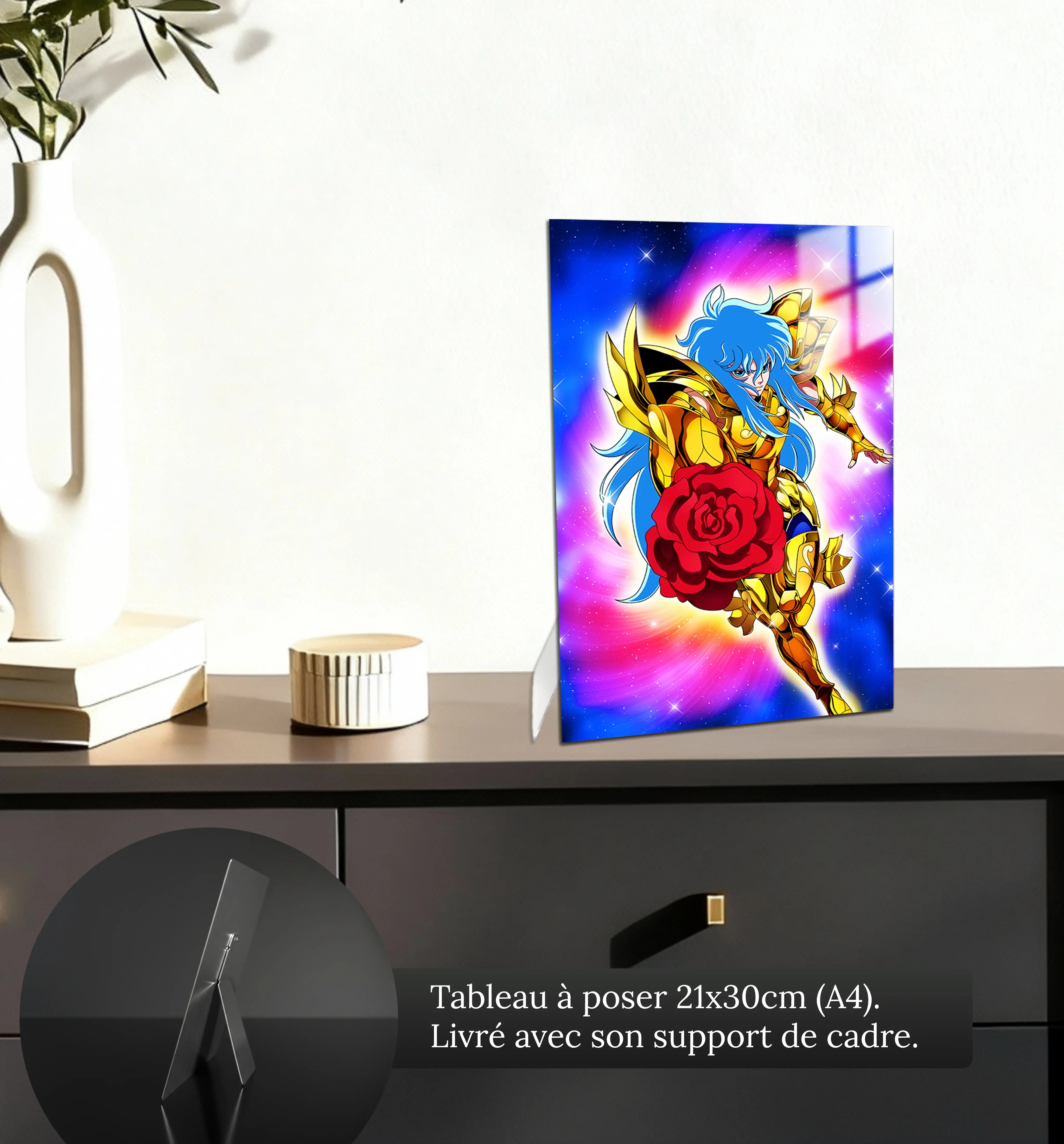tableau-les-chevaliers-du-zodiaque-aphrodite-des-poissons-petit-format-a-poser-sur-meuble | DreamWay