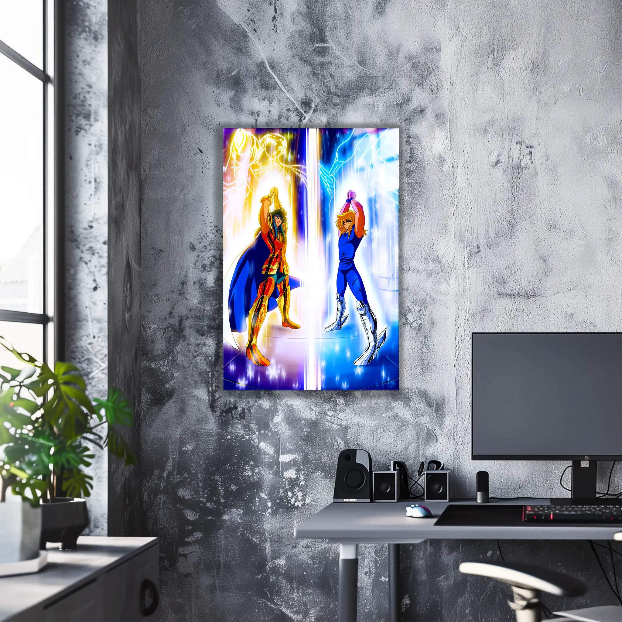 Tableau Les Chevaliers Du Zodiaque Bataille Camus Contre Hyoga