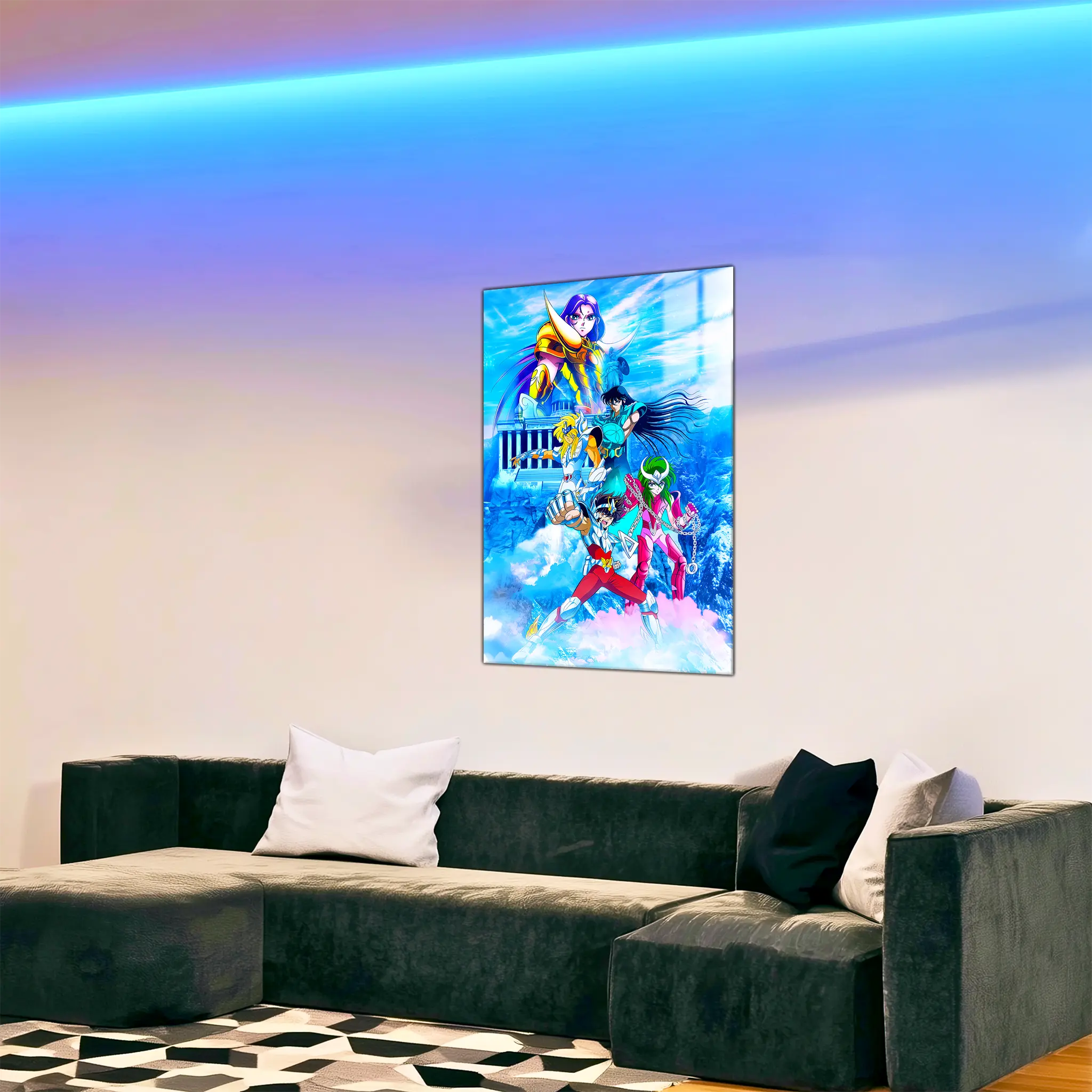 tableau-les-chevaliers-du-zodiaque-heros-emblematiques-dans-le-salon | DreamWay