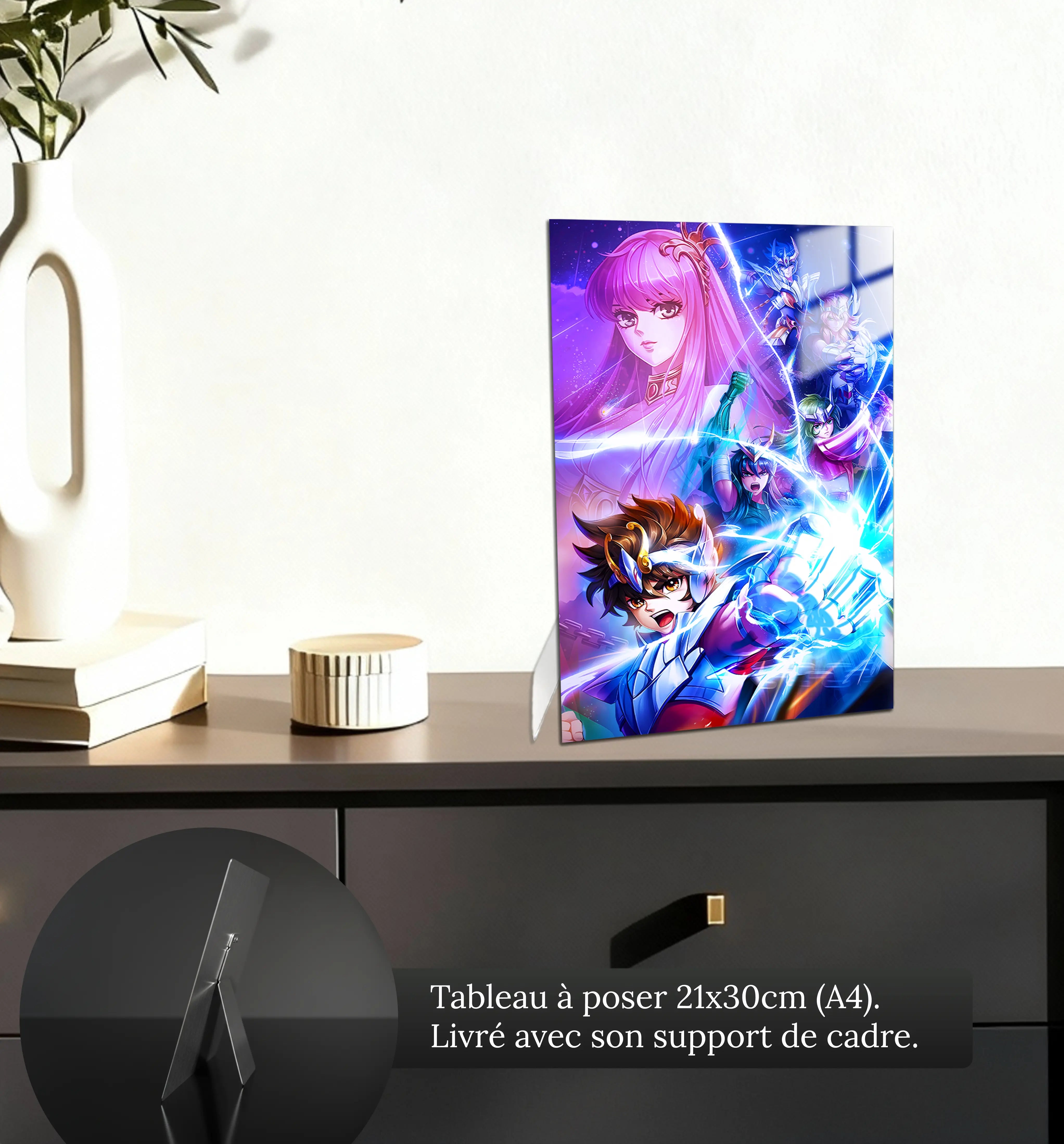 tableau-les-chevaliers-du-zodiaque-heros-petit-format-a-poser-sur-meuble | DreamWay