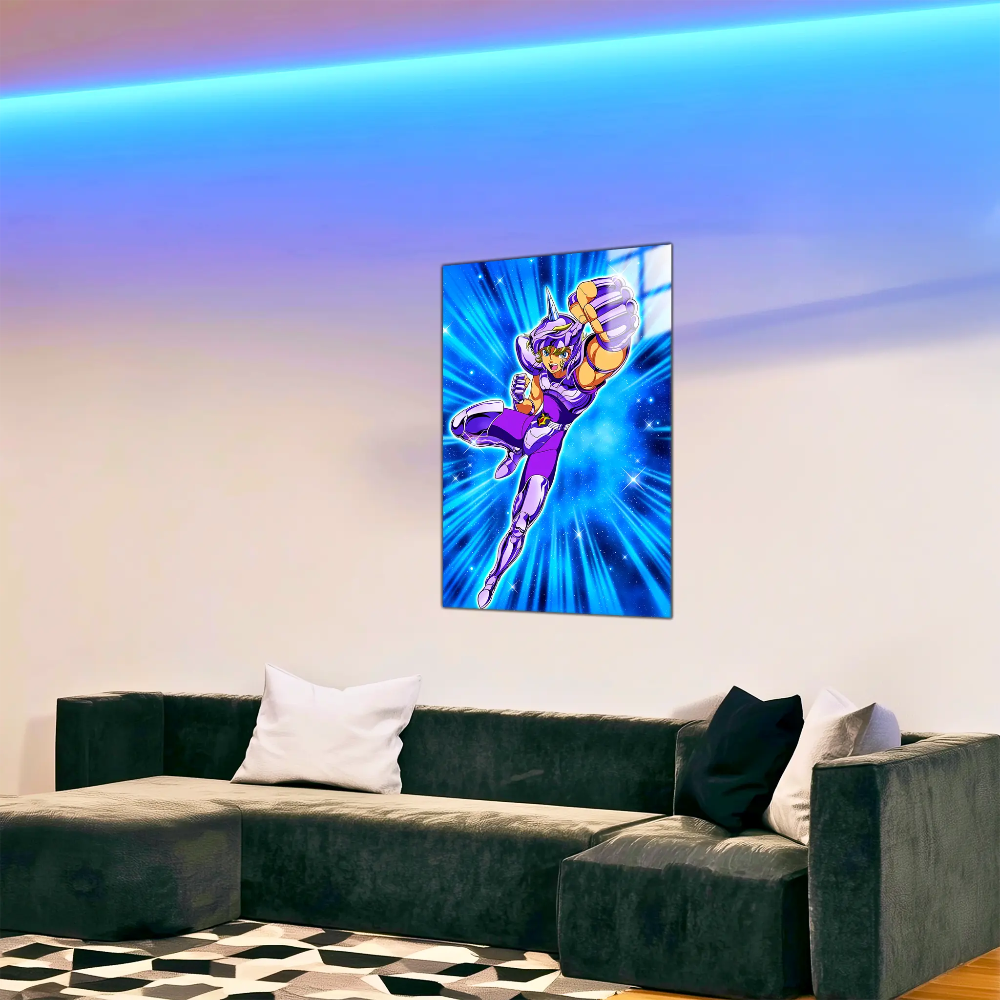 tableau-les-chevaliers-du-zodiaque-jabu-de-la-licorne-dans-le-salon | DreamWay