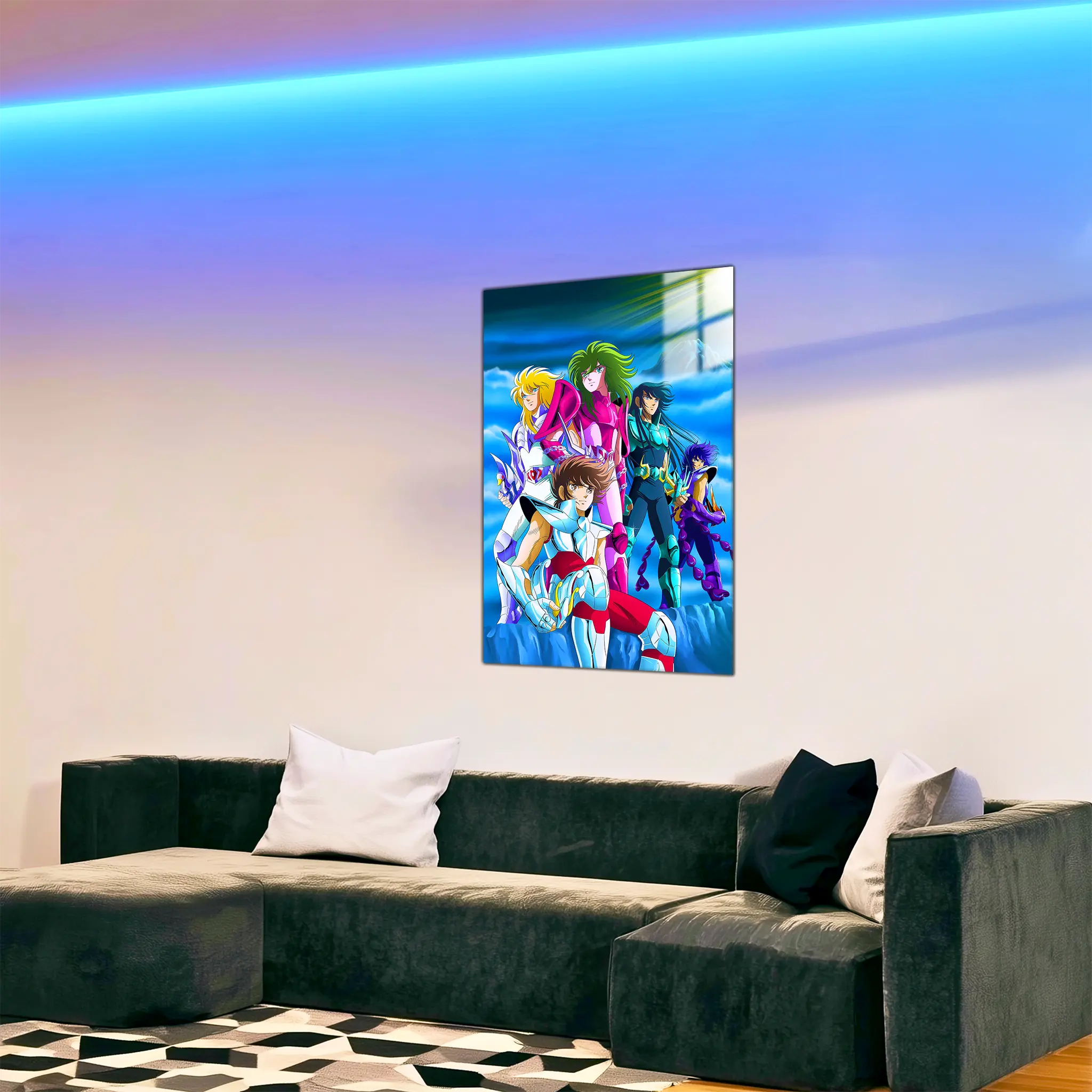 tableau-les-chevaliers-du-zodiaque-les-chevaliers-de-bronze-dans-le-salon | DreamWay