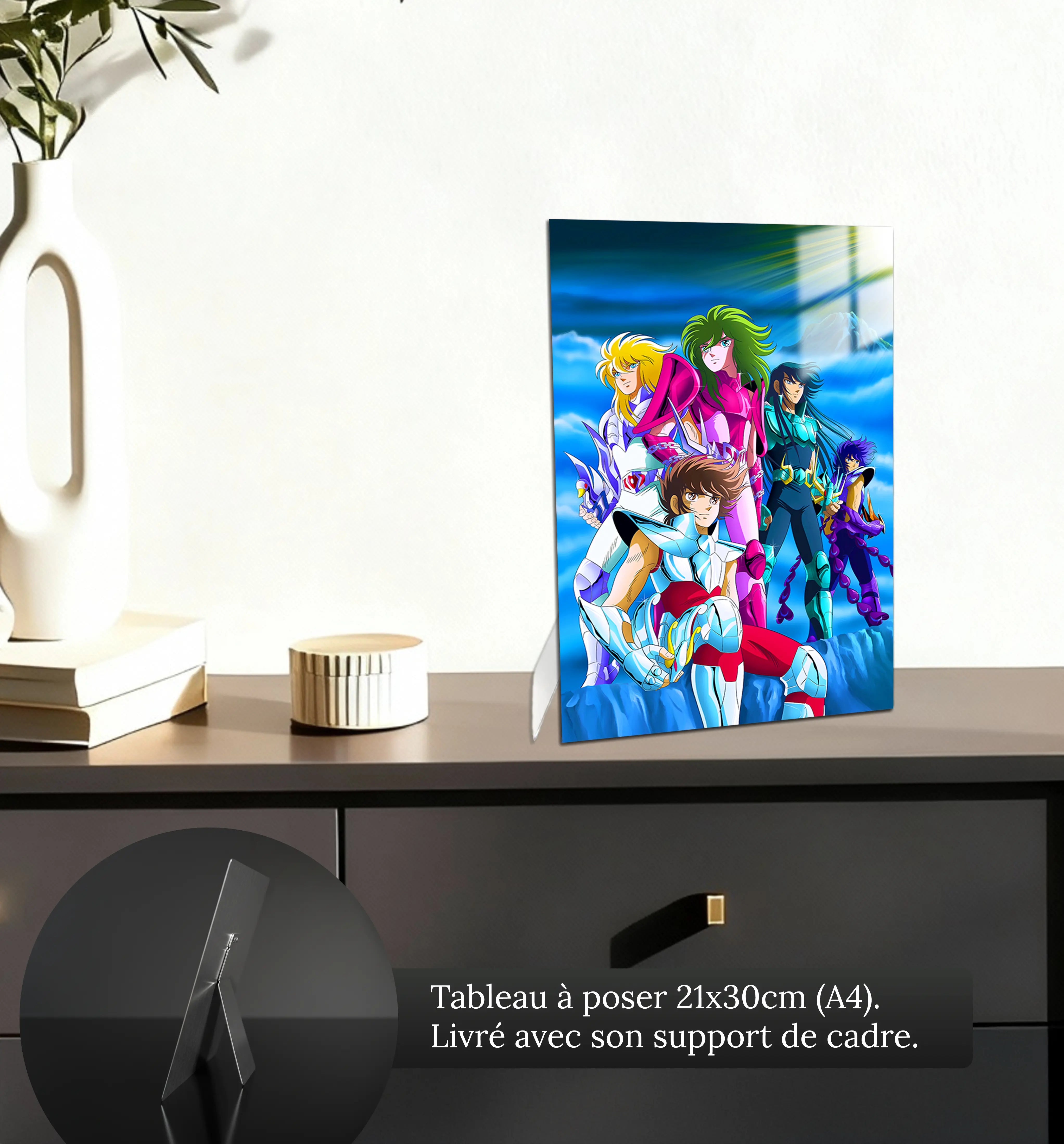 tableau-les-chevaliers-du-zodiaque-les-chevaliers-de-bronze-petit-format-a-poser-sur-meuble | DreamWay