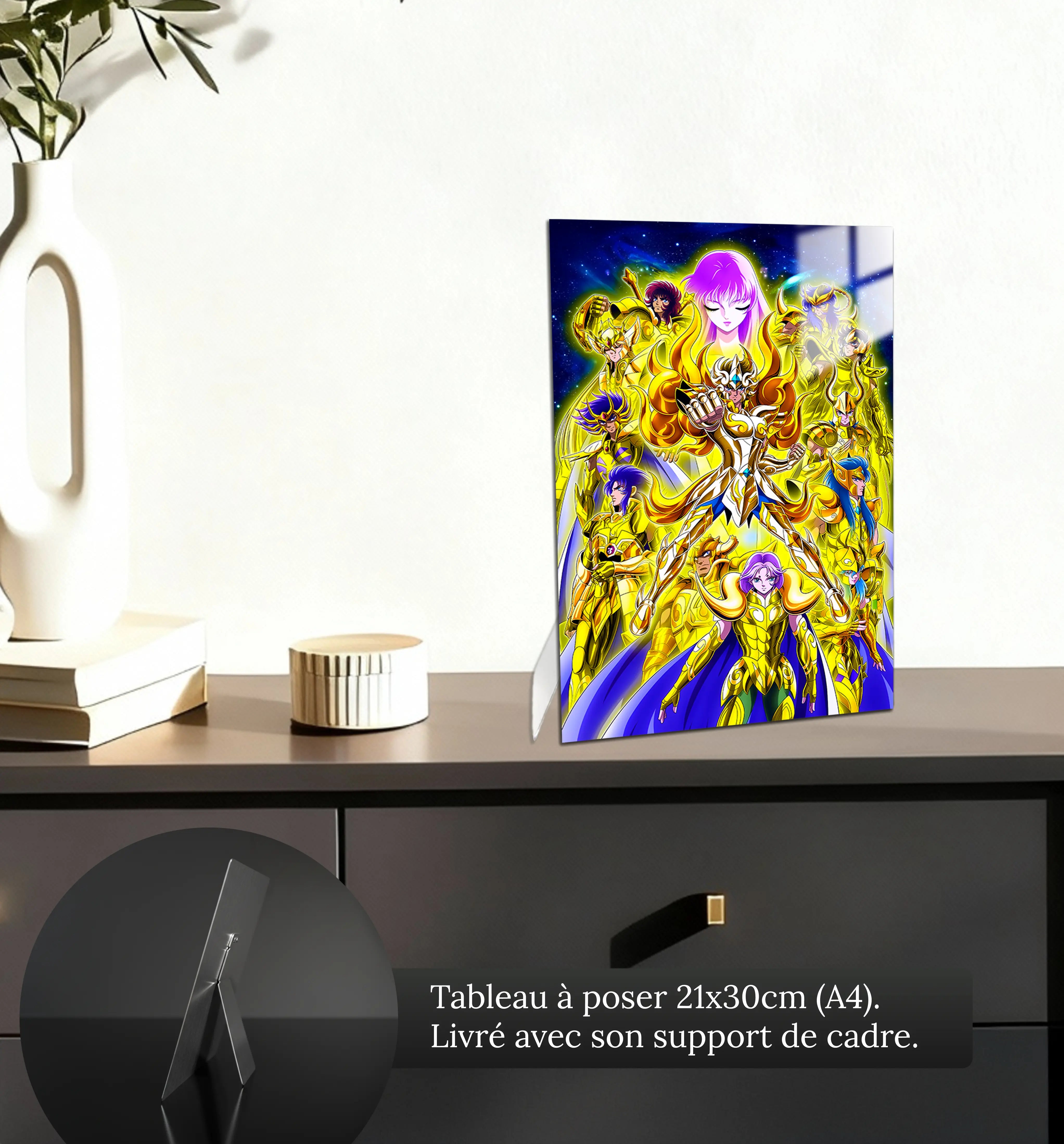 tableau-les-chevaliers-du-zodiaque-les-chevaliers-or-petit-format-a-poser-sur-meuble | DreamWay