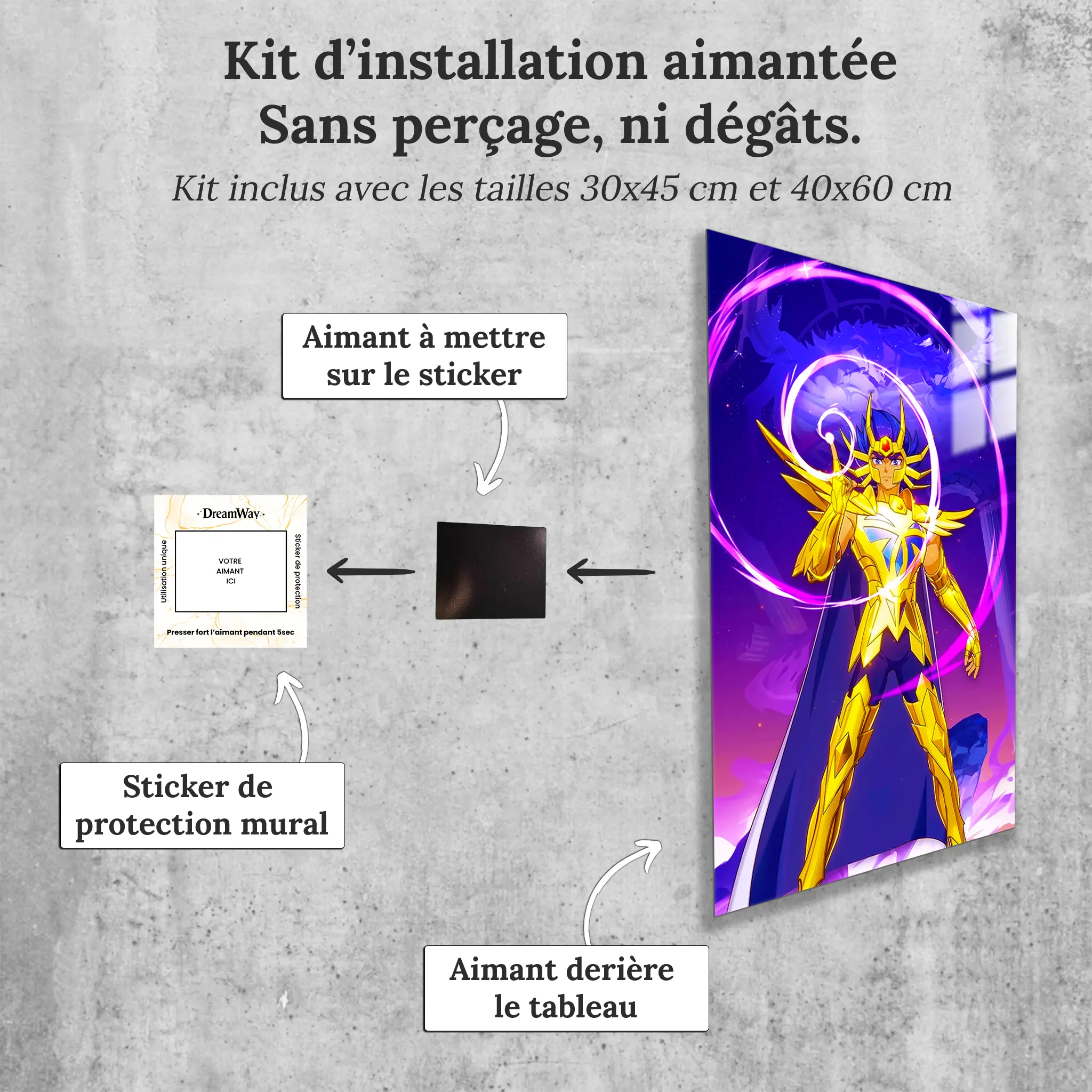 tableau-les-chevaliers-du-zodiaque-masque-de-mort-du-cancer-avec-installation-aimantee | DreamWay