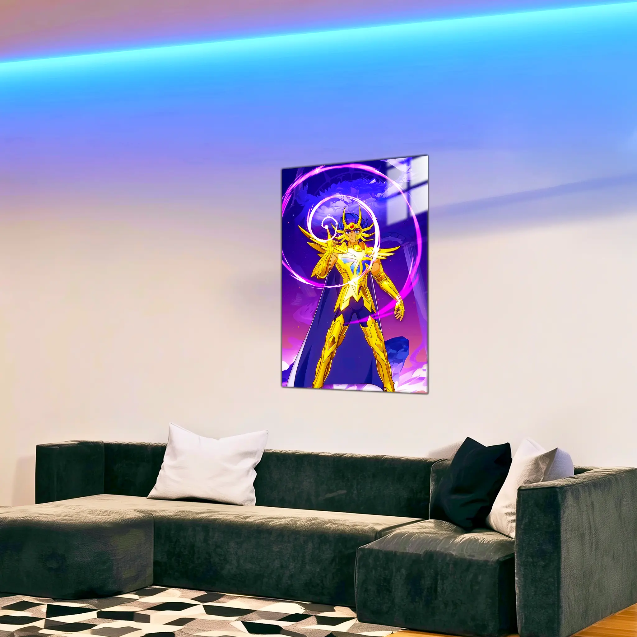 tableau-les-chevaliers-du-zodiaque-masque-de-mort-du-cancer-dans-le-salon | DreamWay