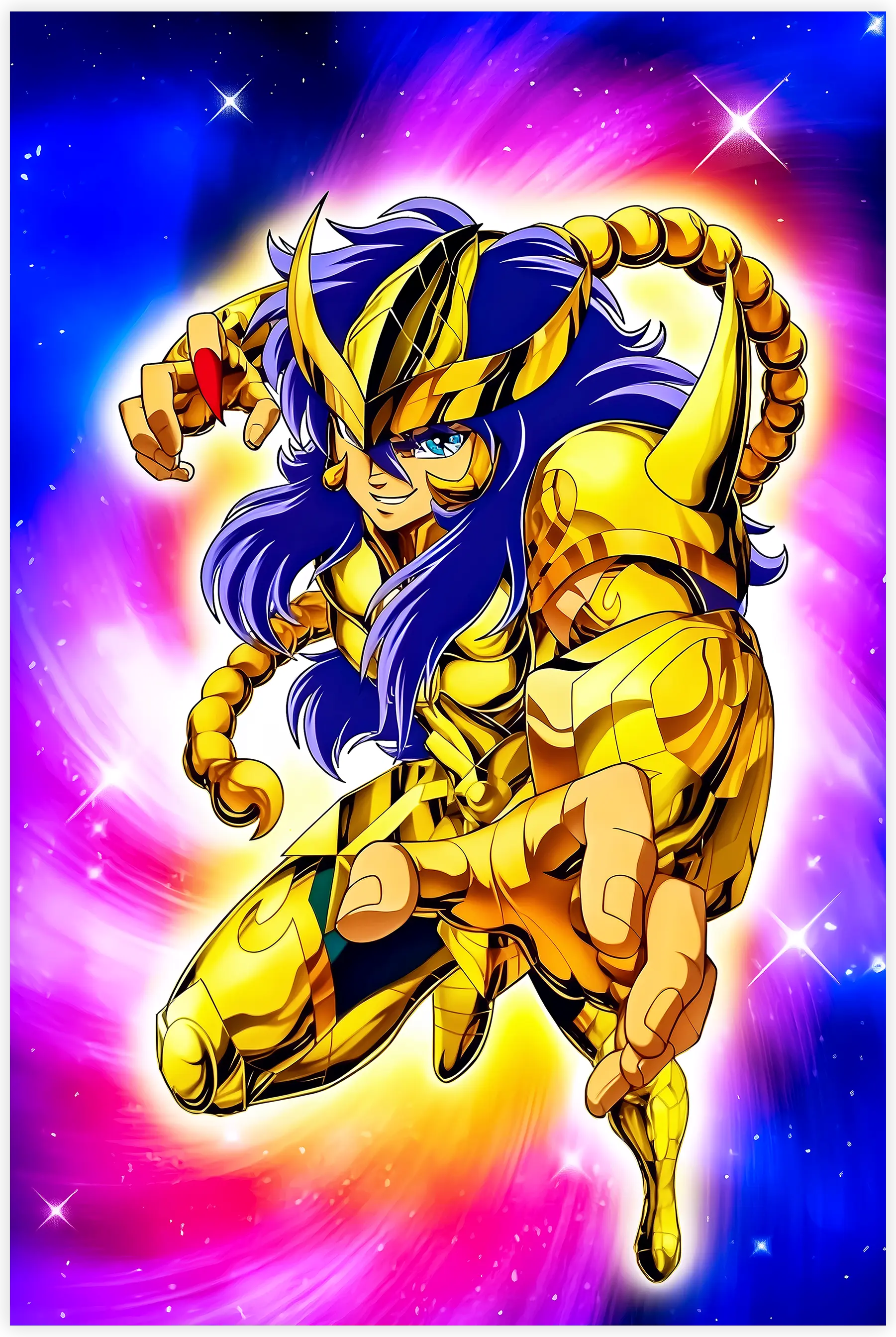 Tableau Les Chevaliers Du Zodiaque Milo Du Scorpion Coloré