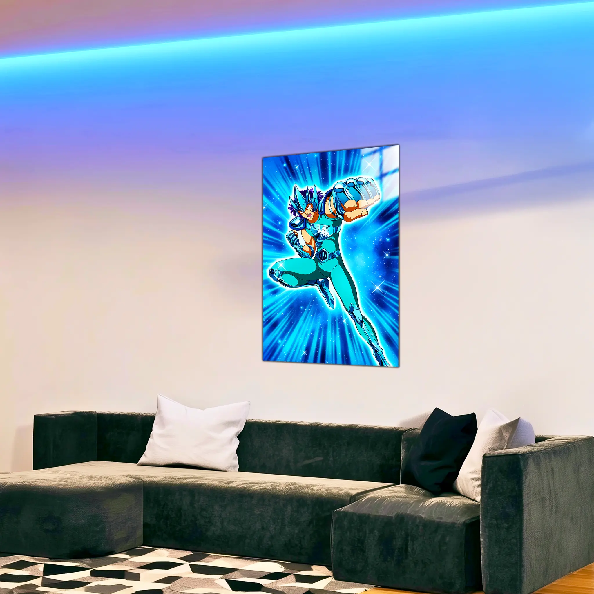 tableau-les-chevaliers-du-zodiaque-nachi-du-loup-dans-le-salon | DreamWay