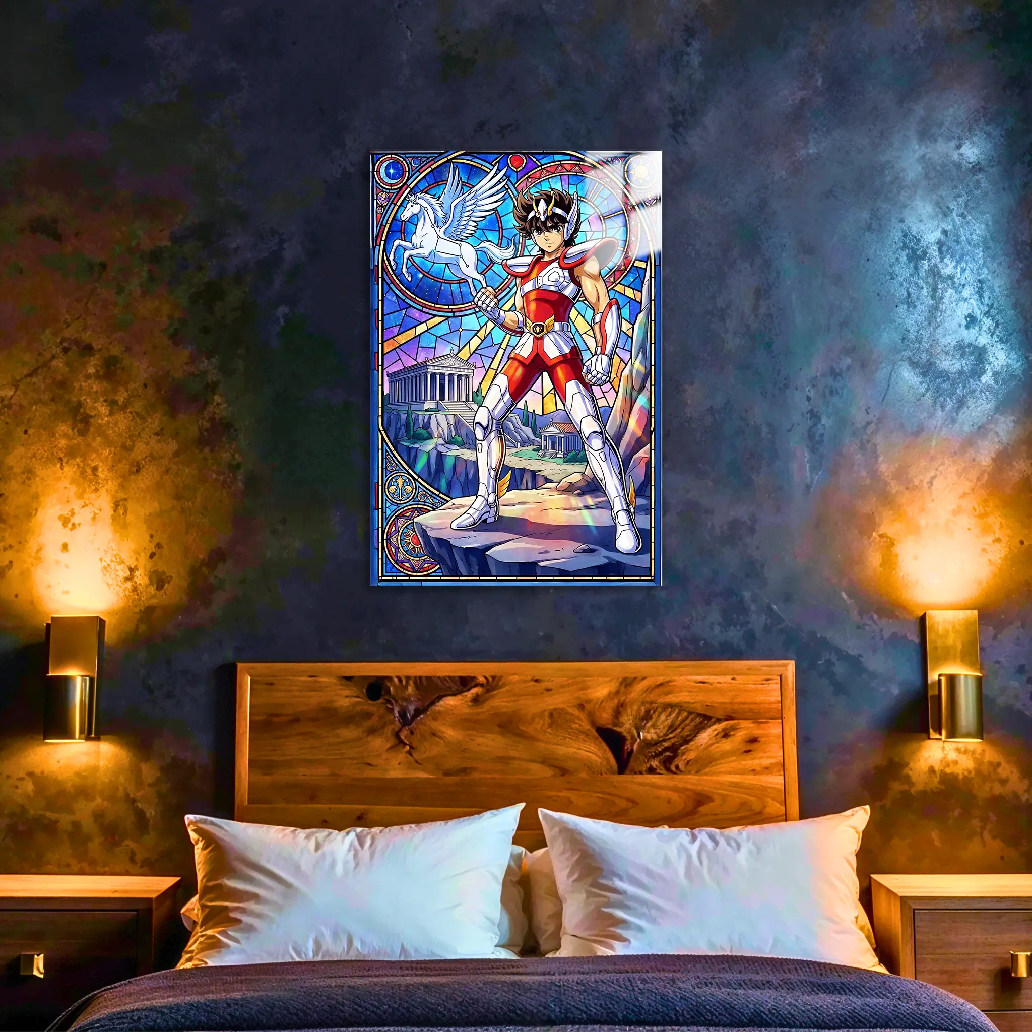 Tableau Les Chevaliers Du Zodiaque Saint Seiya Vitrail