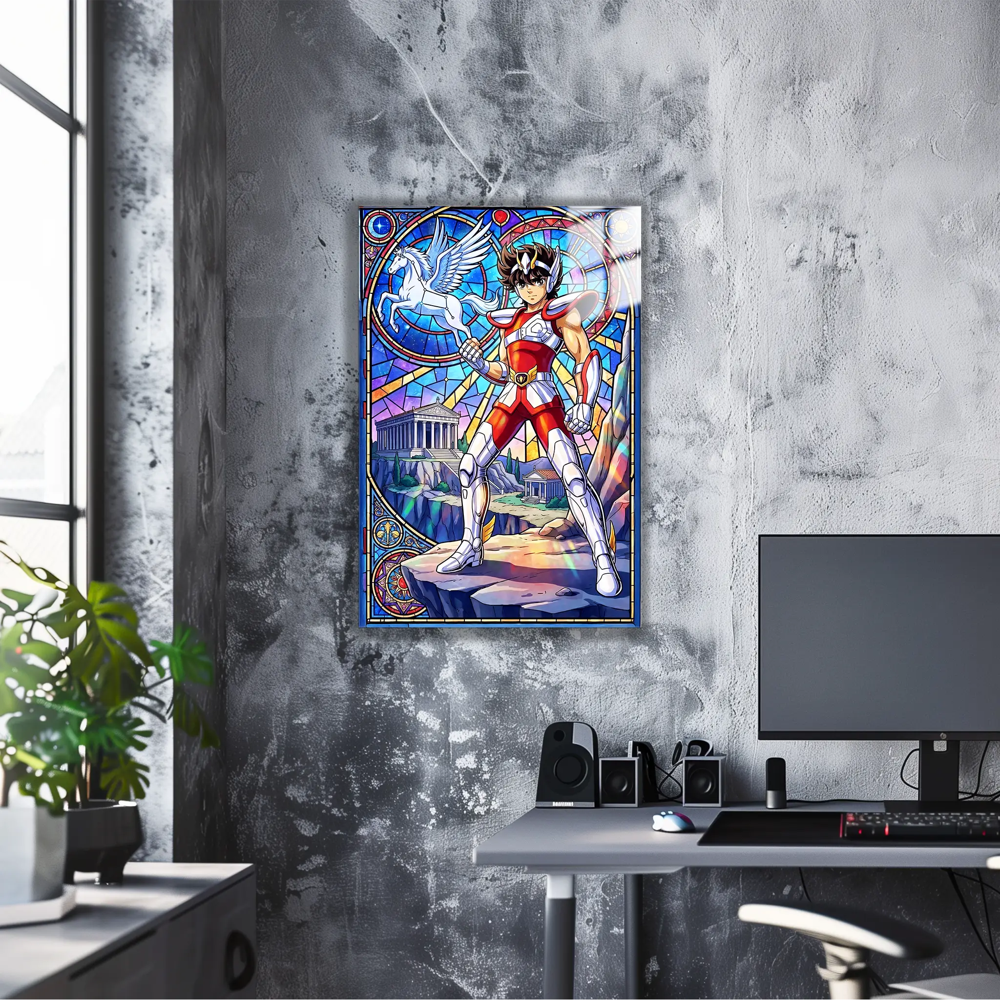 Tableau Les Chevaliers Du Zodiaque Saint Seiya Vitrail