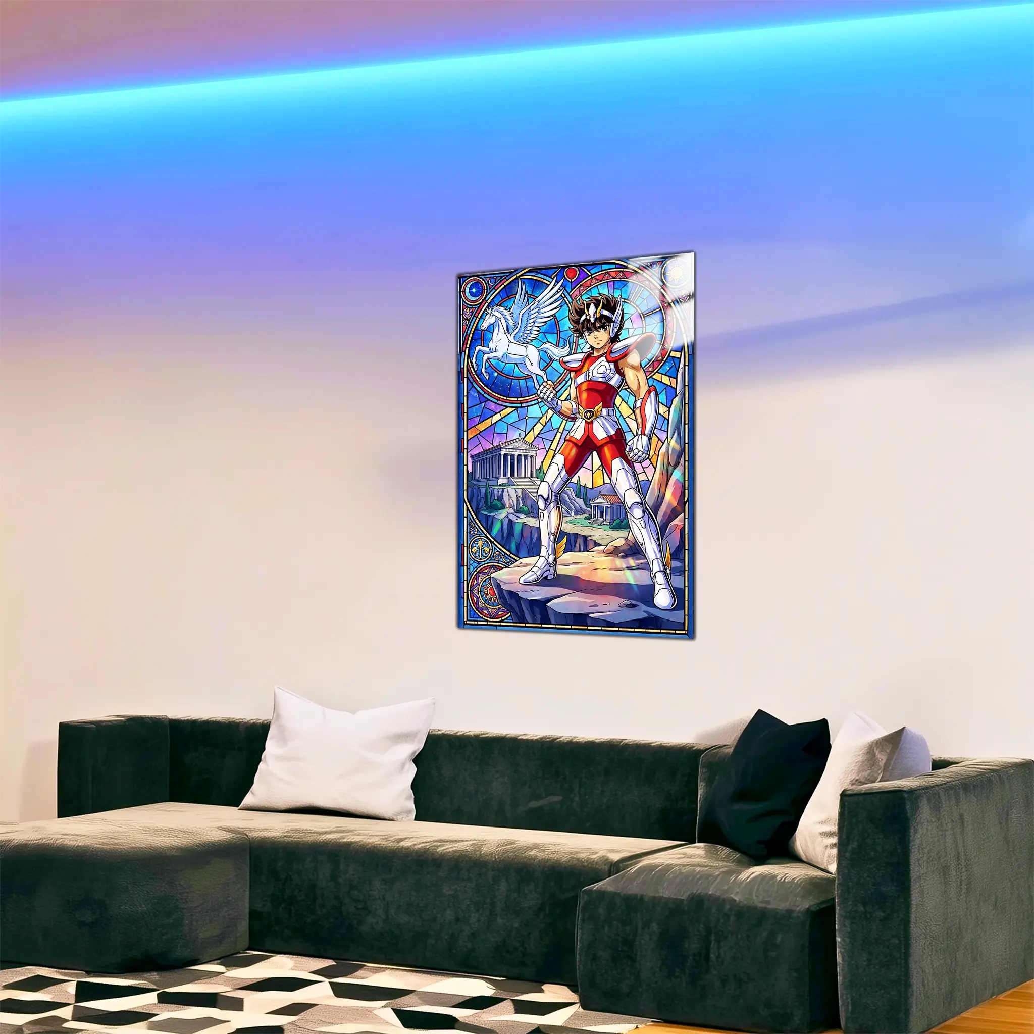 Tableau Les Chevaliers Du Zodiaque Saint Seiya Vitrail