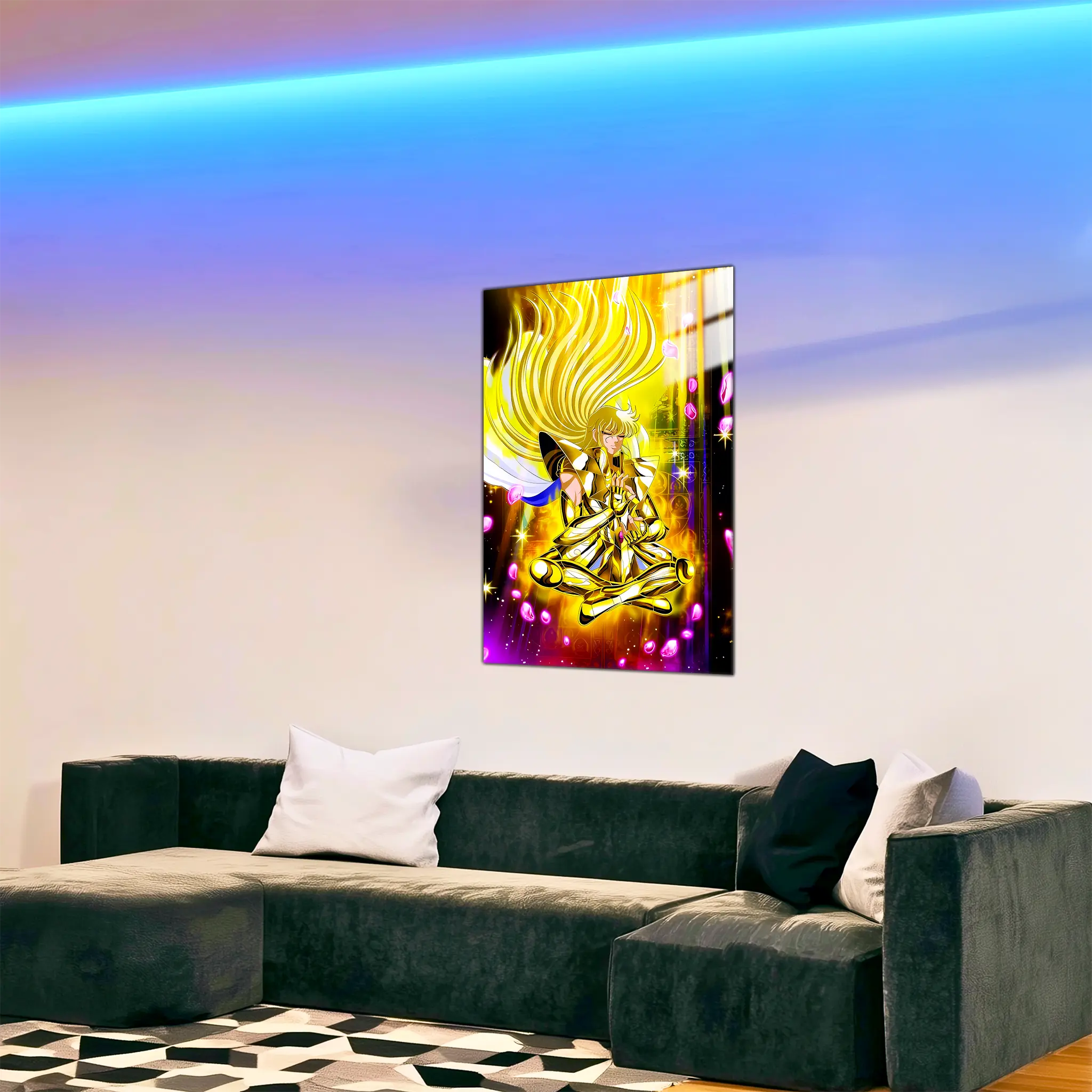 tableau-les-chevaliers-du-zodiaque-shaka-de-la-vierge-dans-le-salon | DreamWay