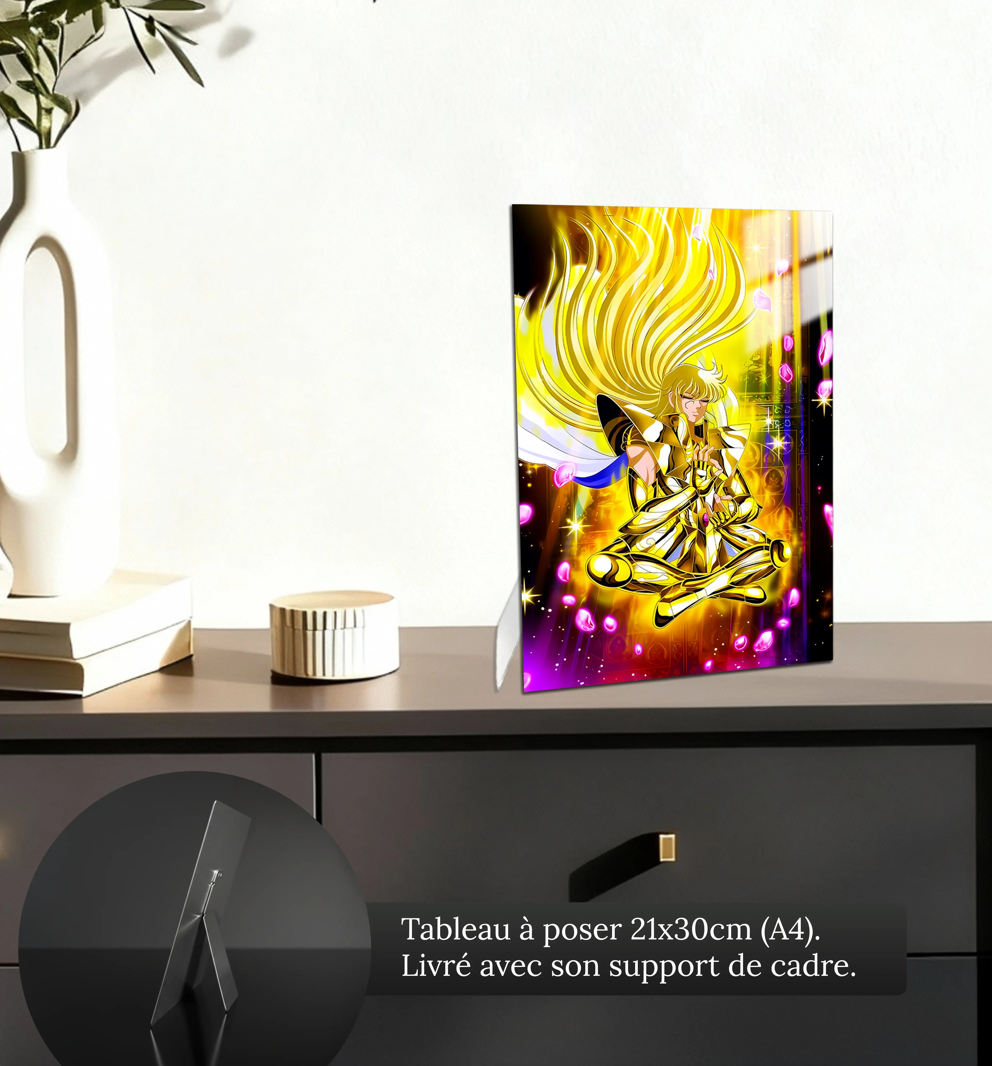 tableau-les-chevaliers-du-zodiaque-shaka-de-la-vierge-petit-format-a-poser-sur-meuble | DreamWay