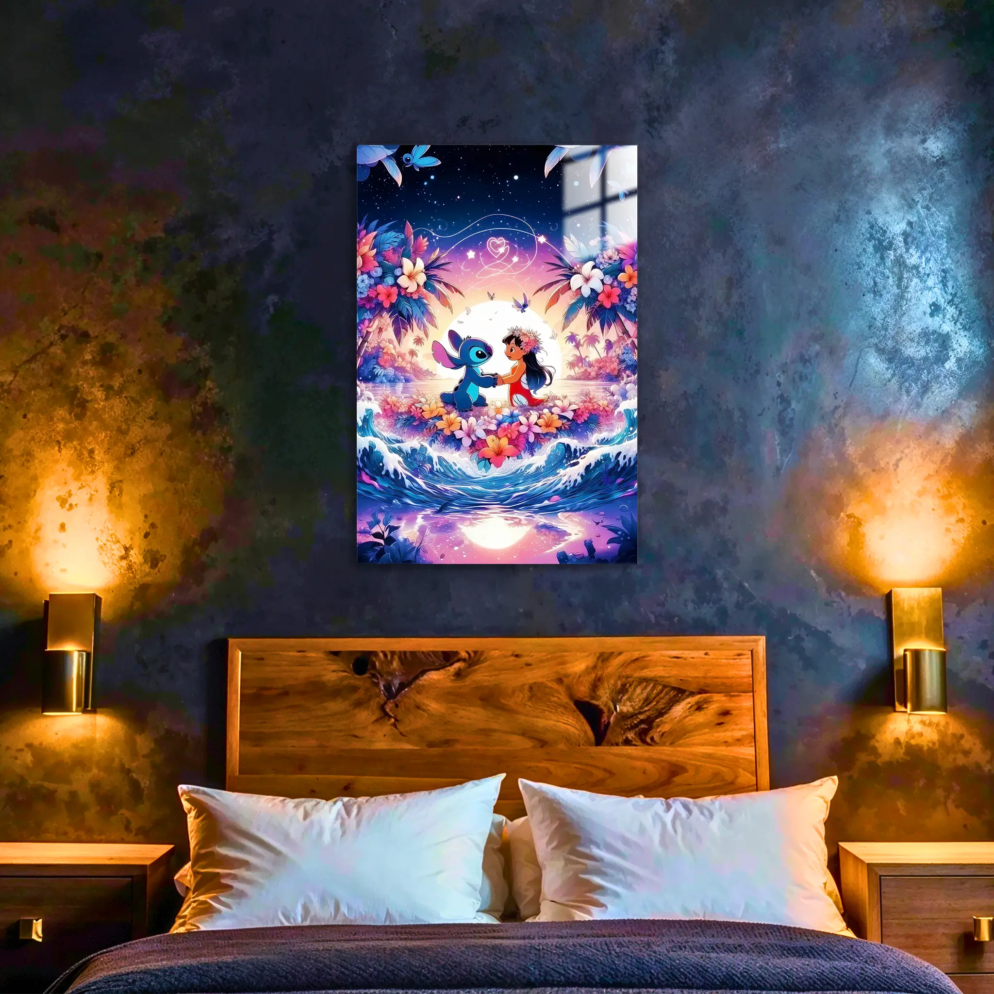 tableau-lilo-et-stich-plage-paradisiaque-dans-la-chambre | DreamWay