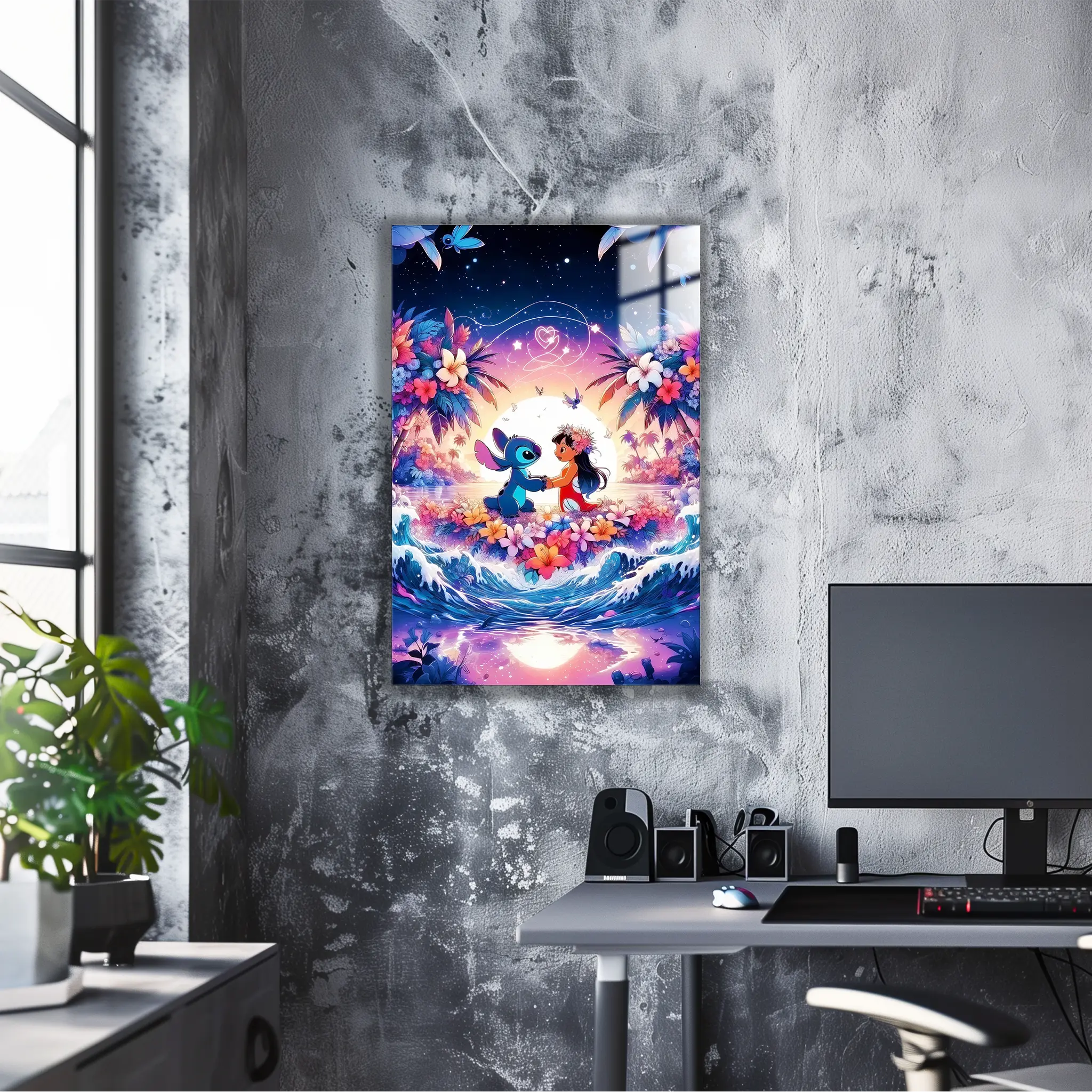 tableau-lilo-et-stich-plage-paradisiaque | DreamWay