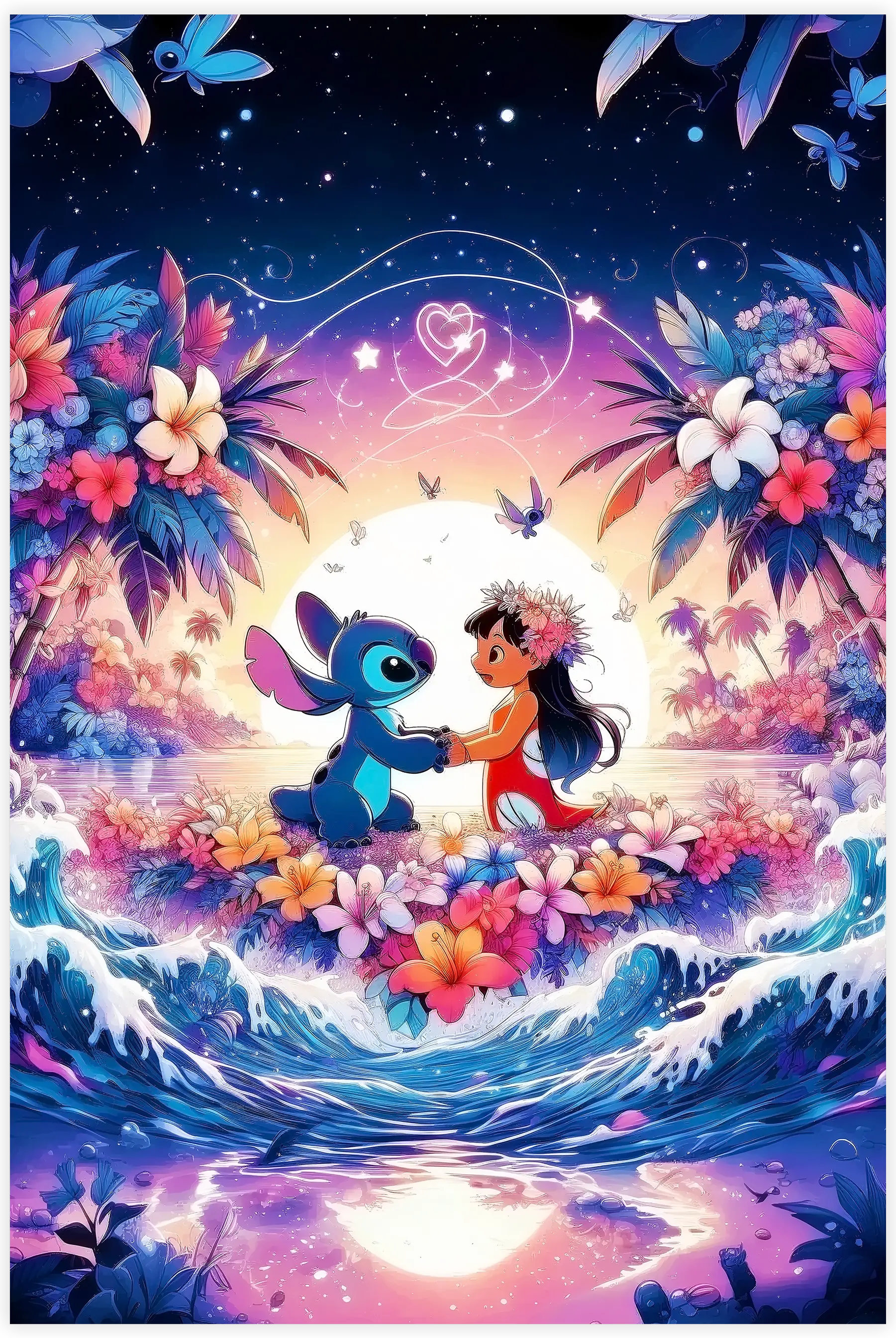 tableau-lilo-et-stich-plage-paradisiaque | DreamWay