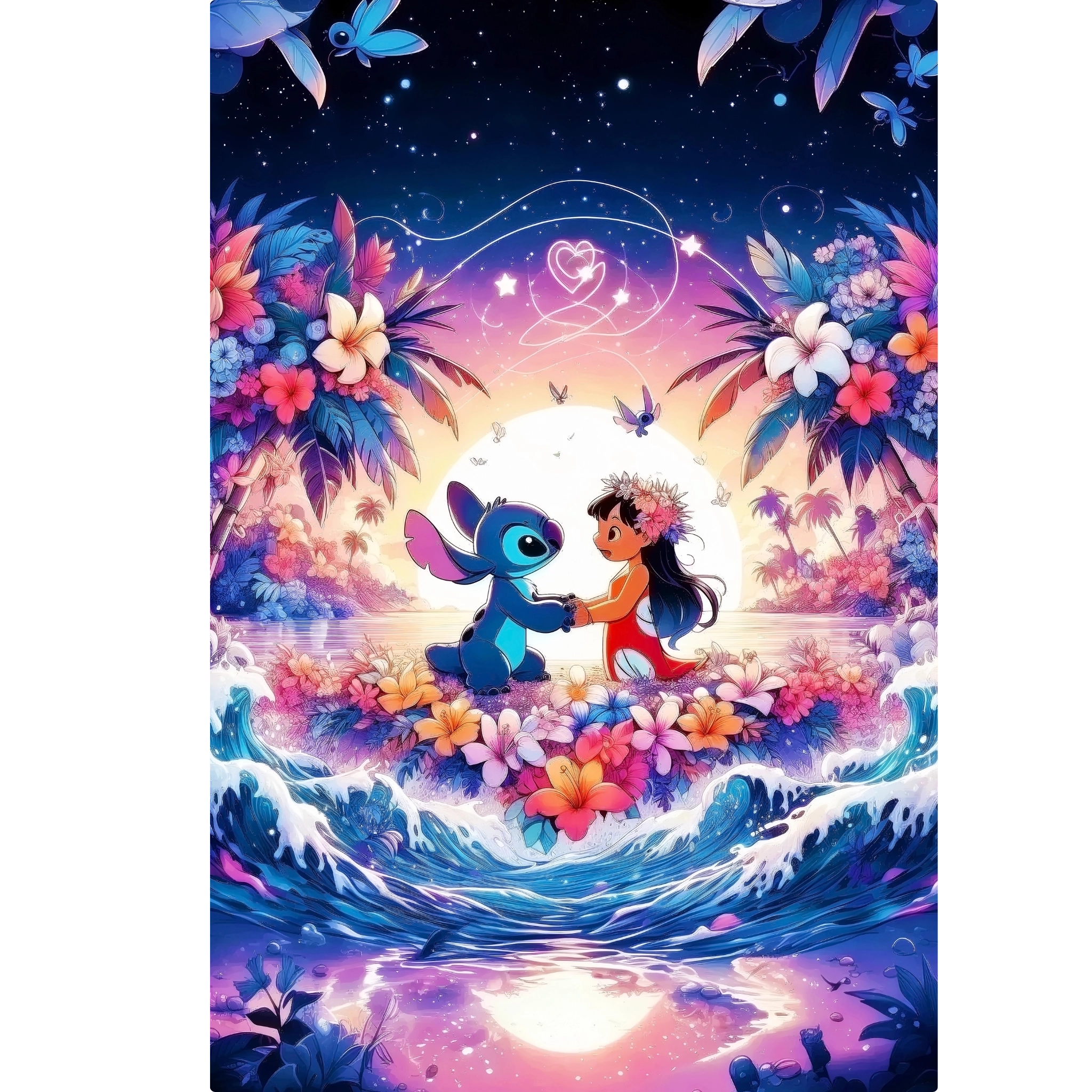Tableau Lilo Et Stitch Plage Paradisiaque