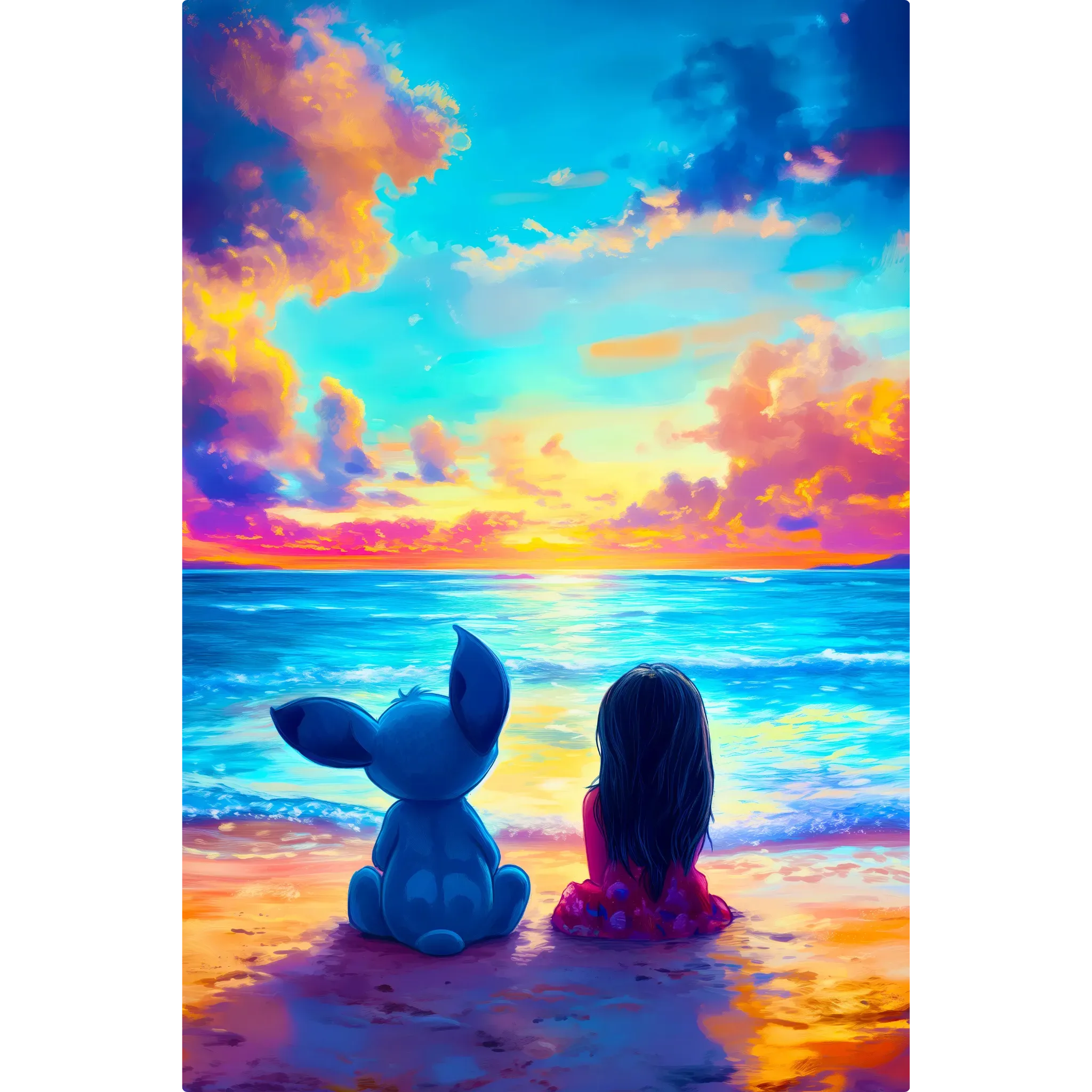 Tableau Lilo Et Stitch Plage De Rêve