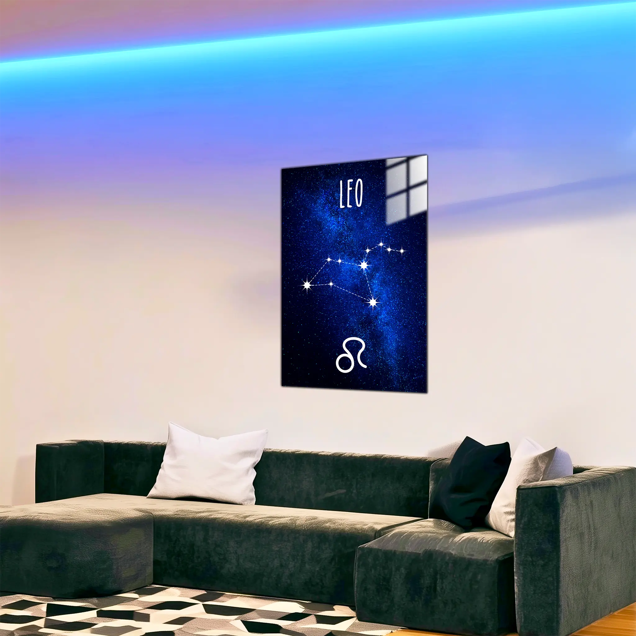 tableau-lion-constellation-dans-le-salon | DreamWay