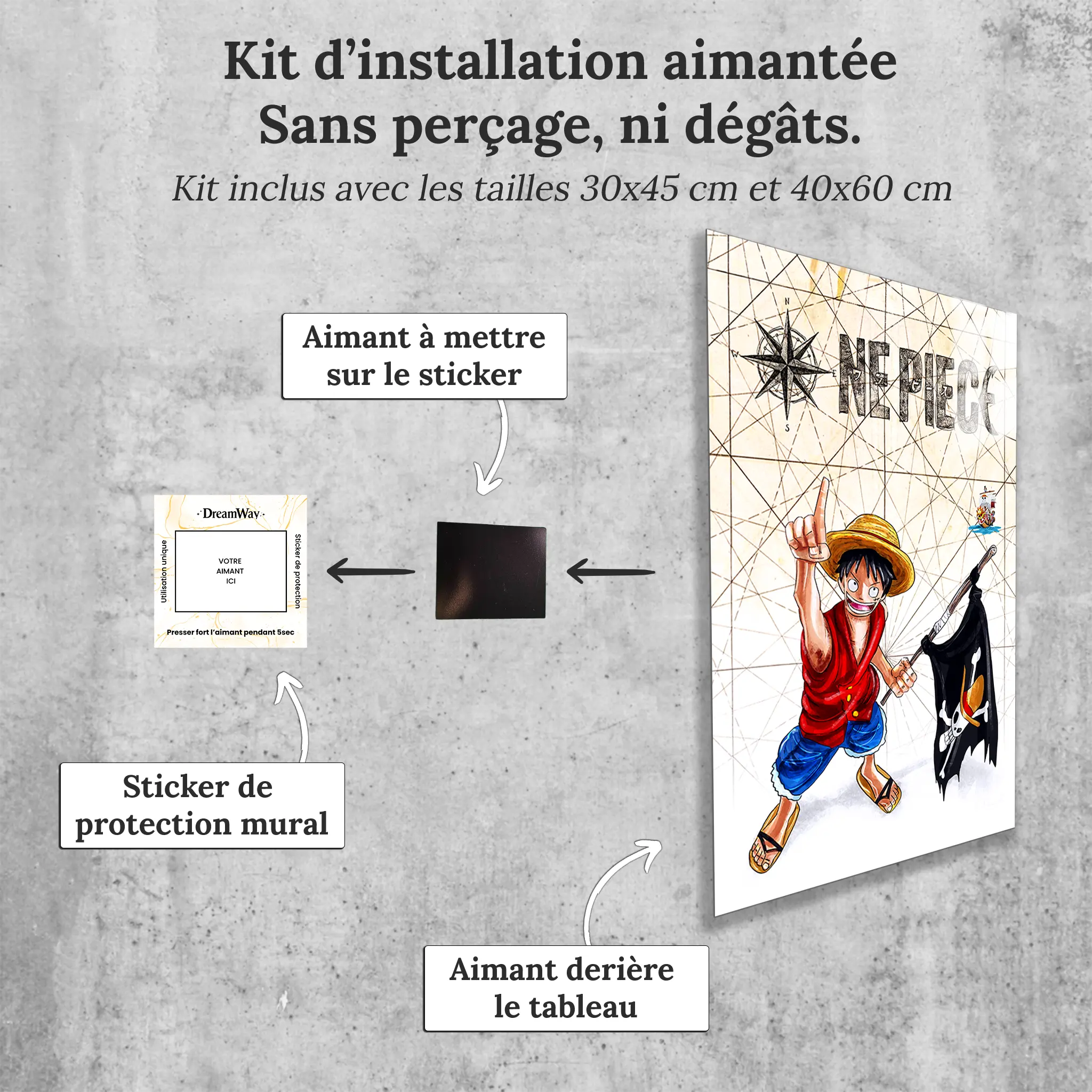 tableau-luffy-affiche-avec-installation-aimantee | DreamWay