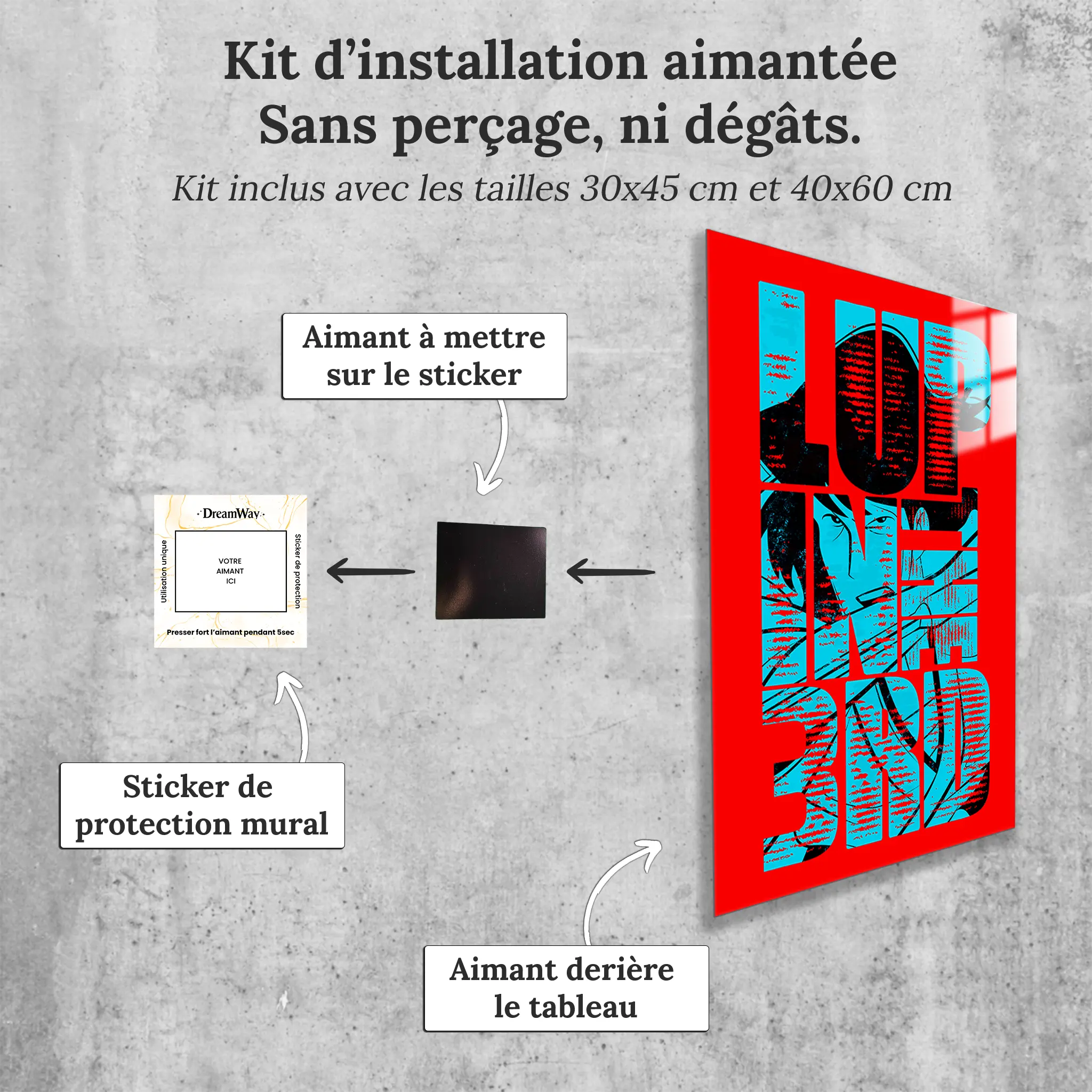 tableau-lupin-goemon-3RD-avec-installation-aimantee | DreamWay