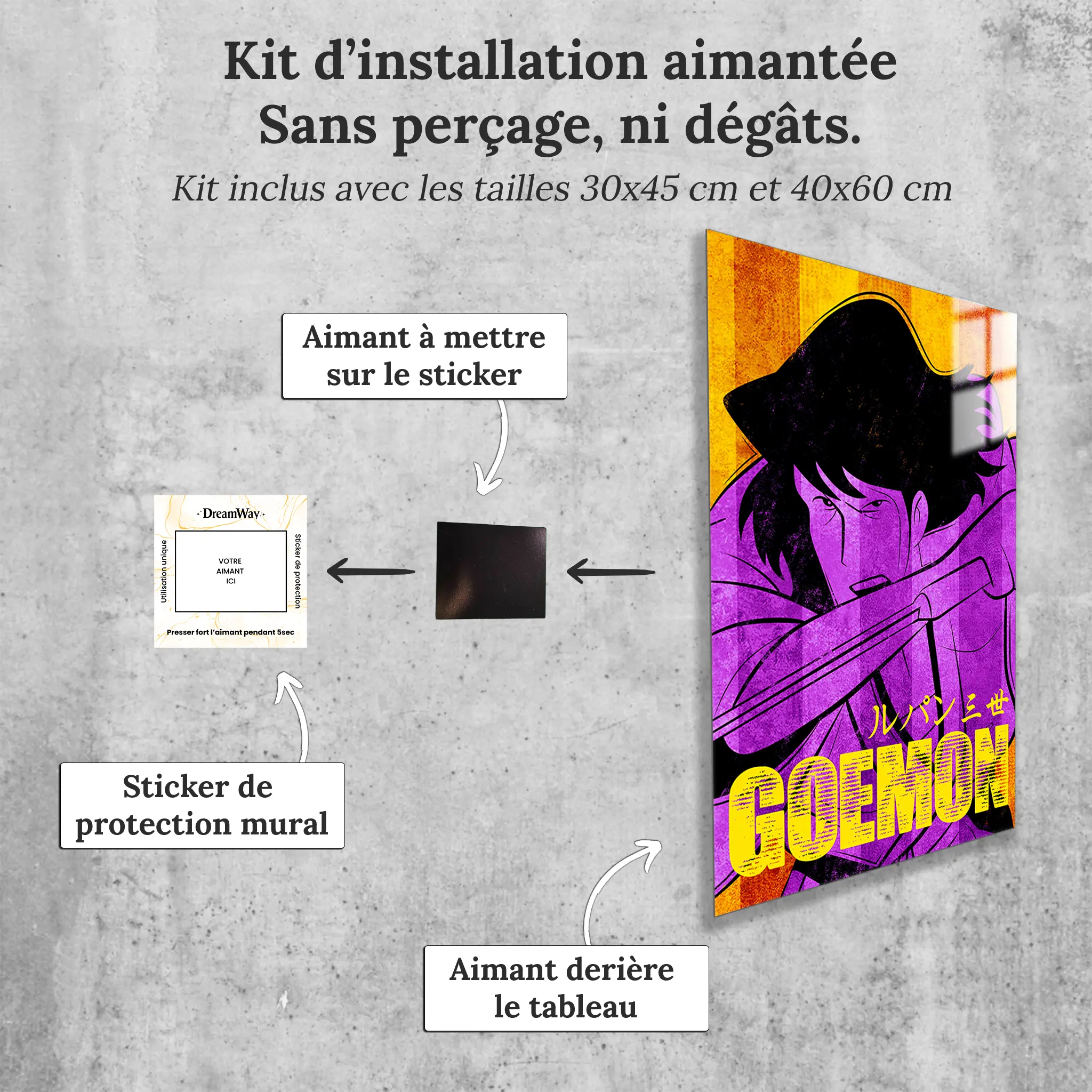 tableau-lupin-goemon-avec-installation-aimantee | DreamWay