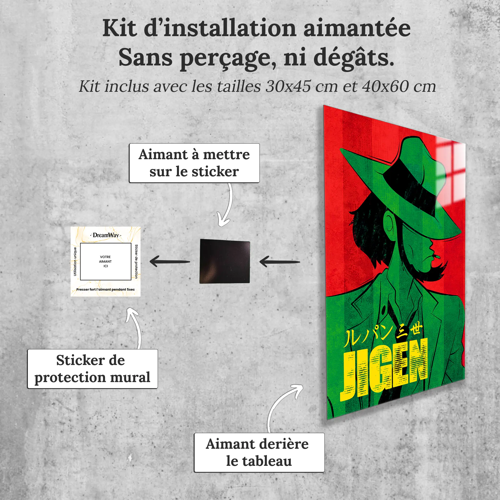 tableau-lupin-jigen-avec-installation-aimantee | DreamWay