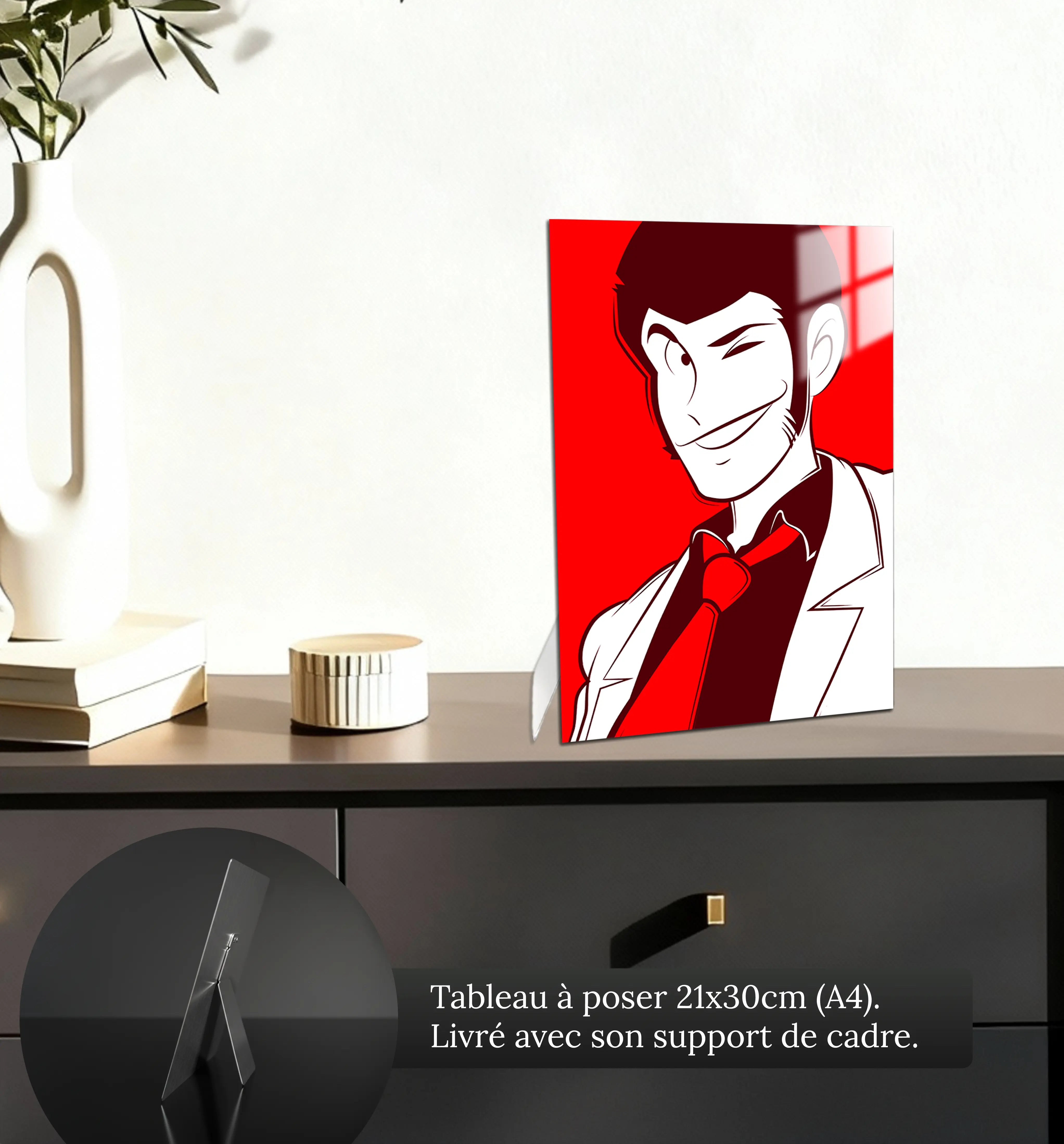 tableau-lupin-portrait-petit-format-a-poser-sur-meuble | DreamWay