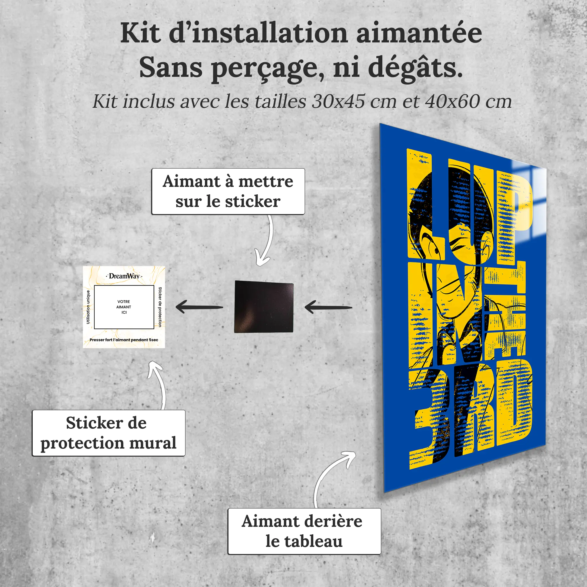 tableau-lupin-the-3RD-avec-installation-aimantee | DreamWay
