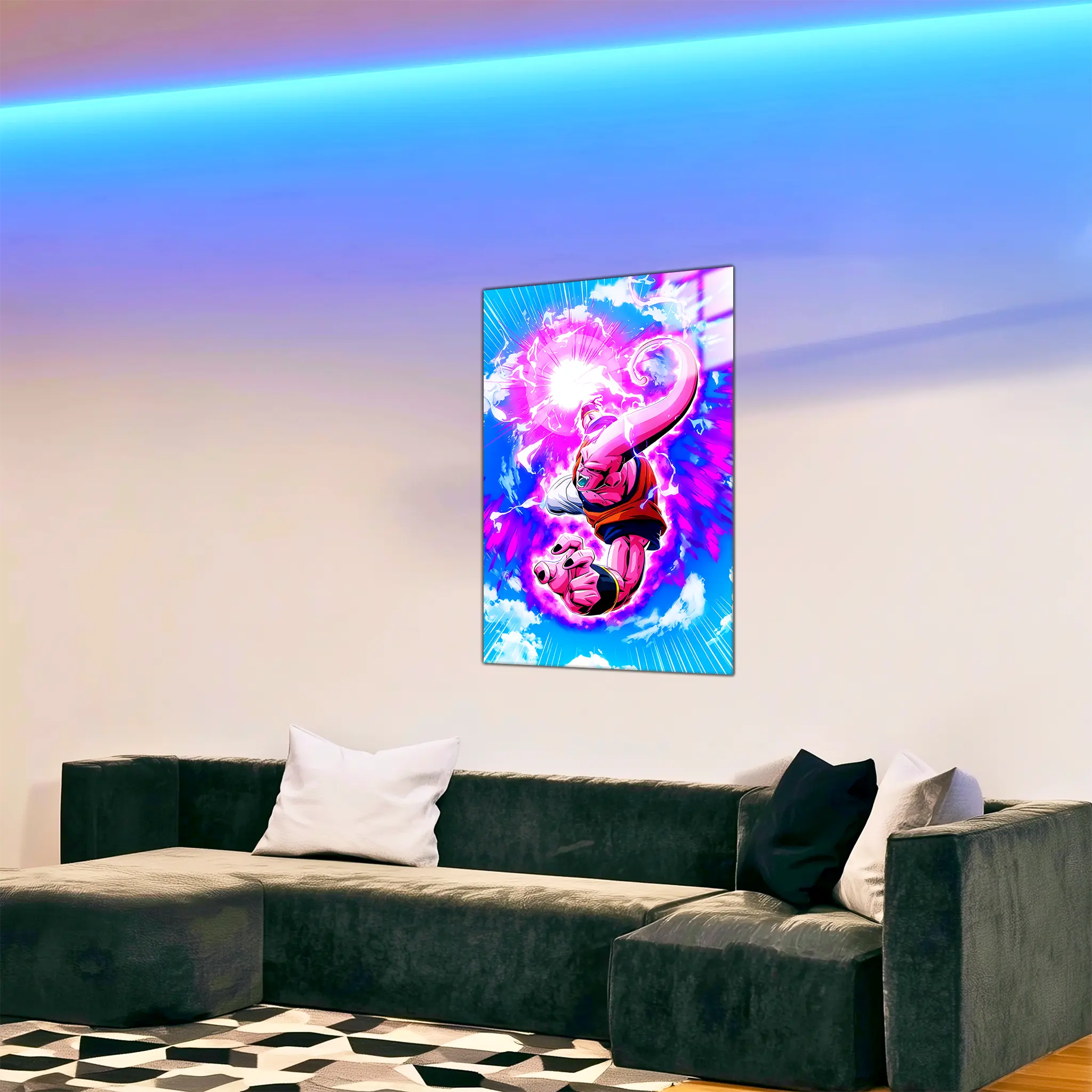 tableau-majin-boo-colore-dans-le-salon | DreamWay