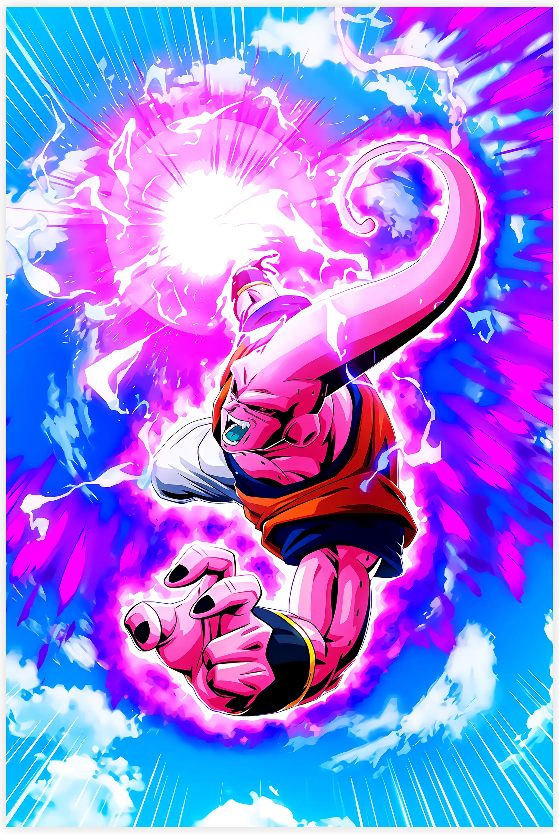Tableau DBZ Majin Boo Coloré