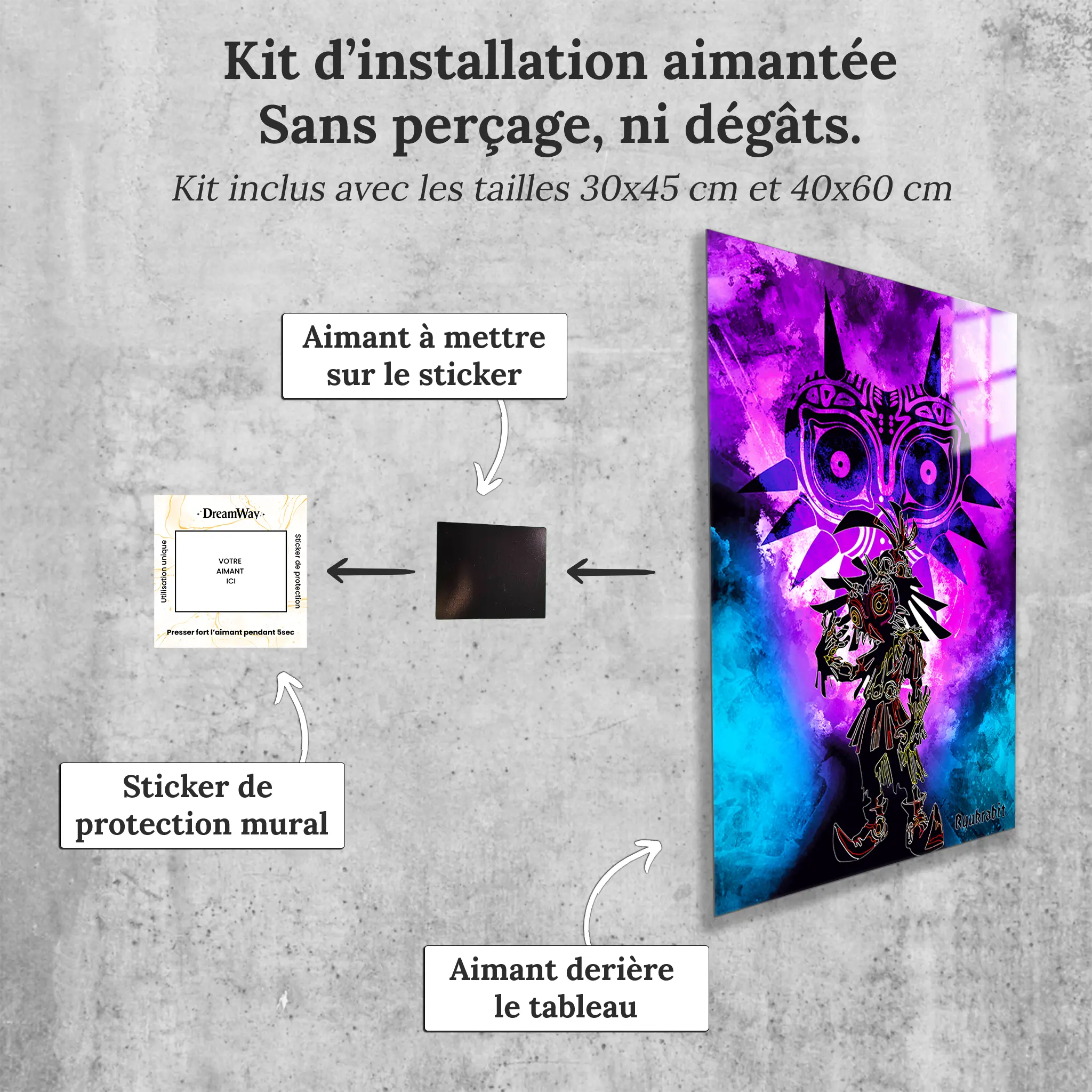 tableau-majora-mask-avec-installation-aimantee | DreamWay